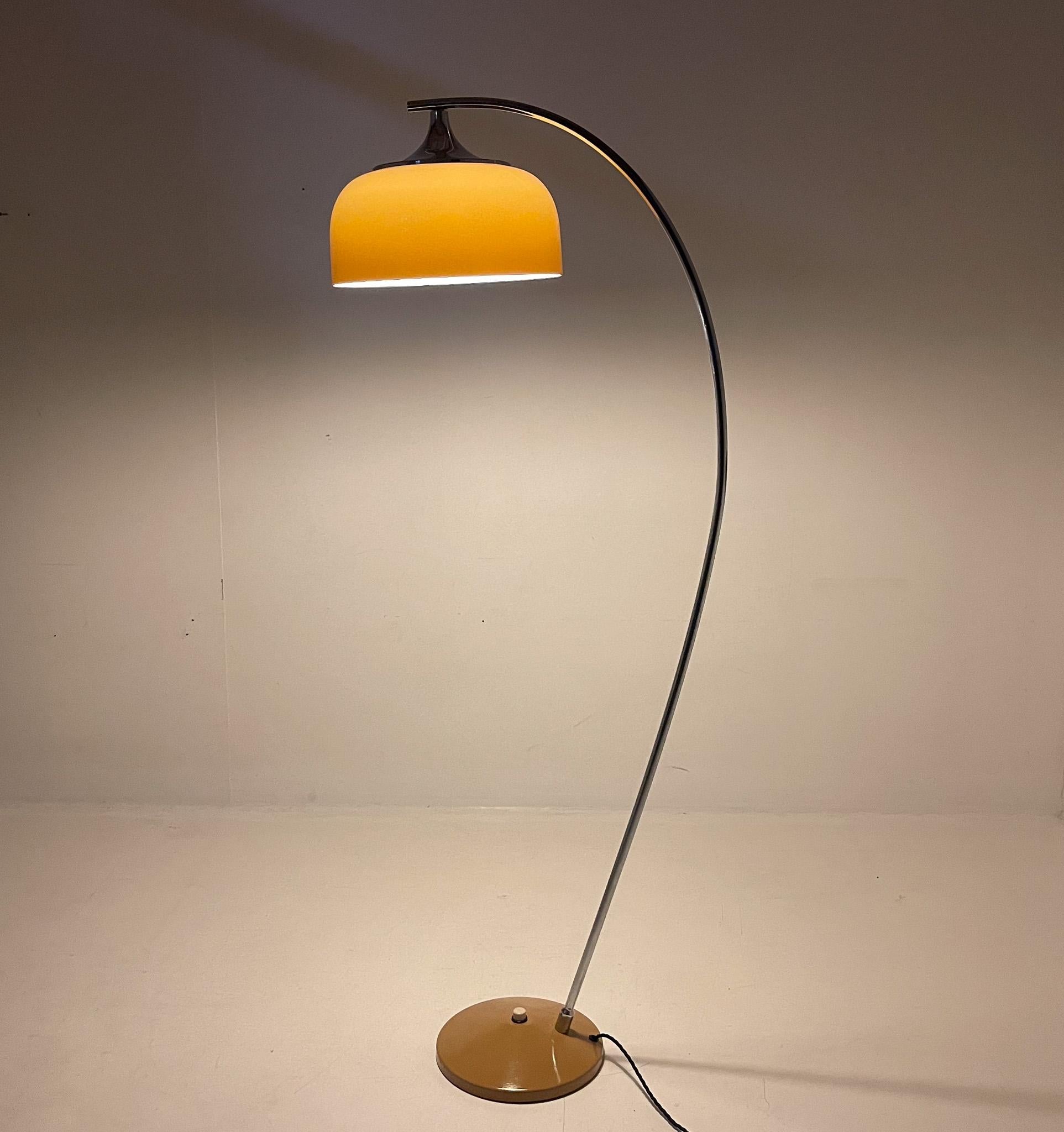 Czech Mid-century Arc Floor Lamp, 1960s