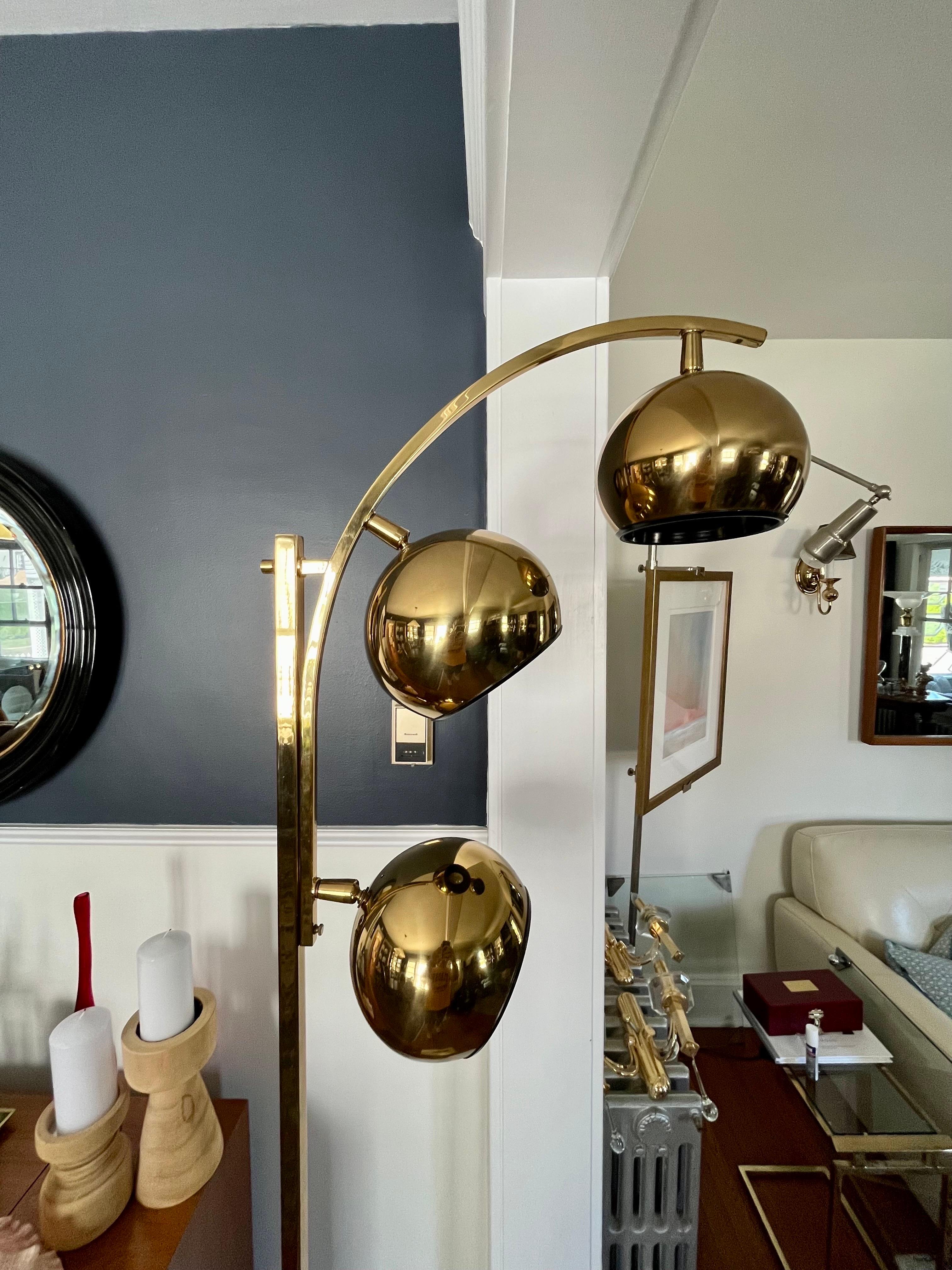mid century arc lamp