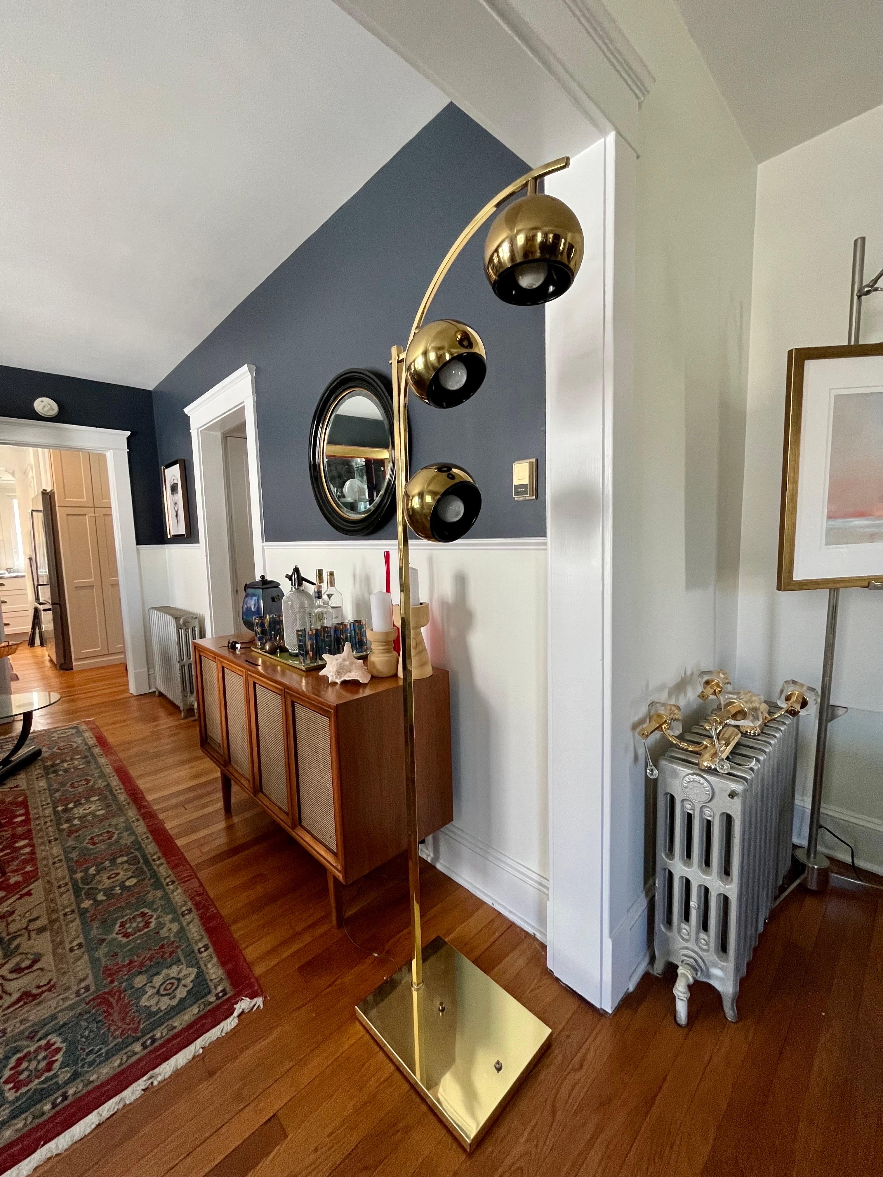 20th Century Mid Century Arc Floor Lamp