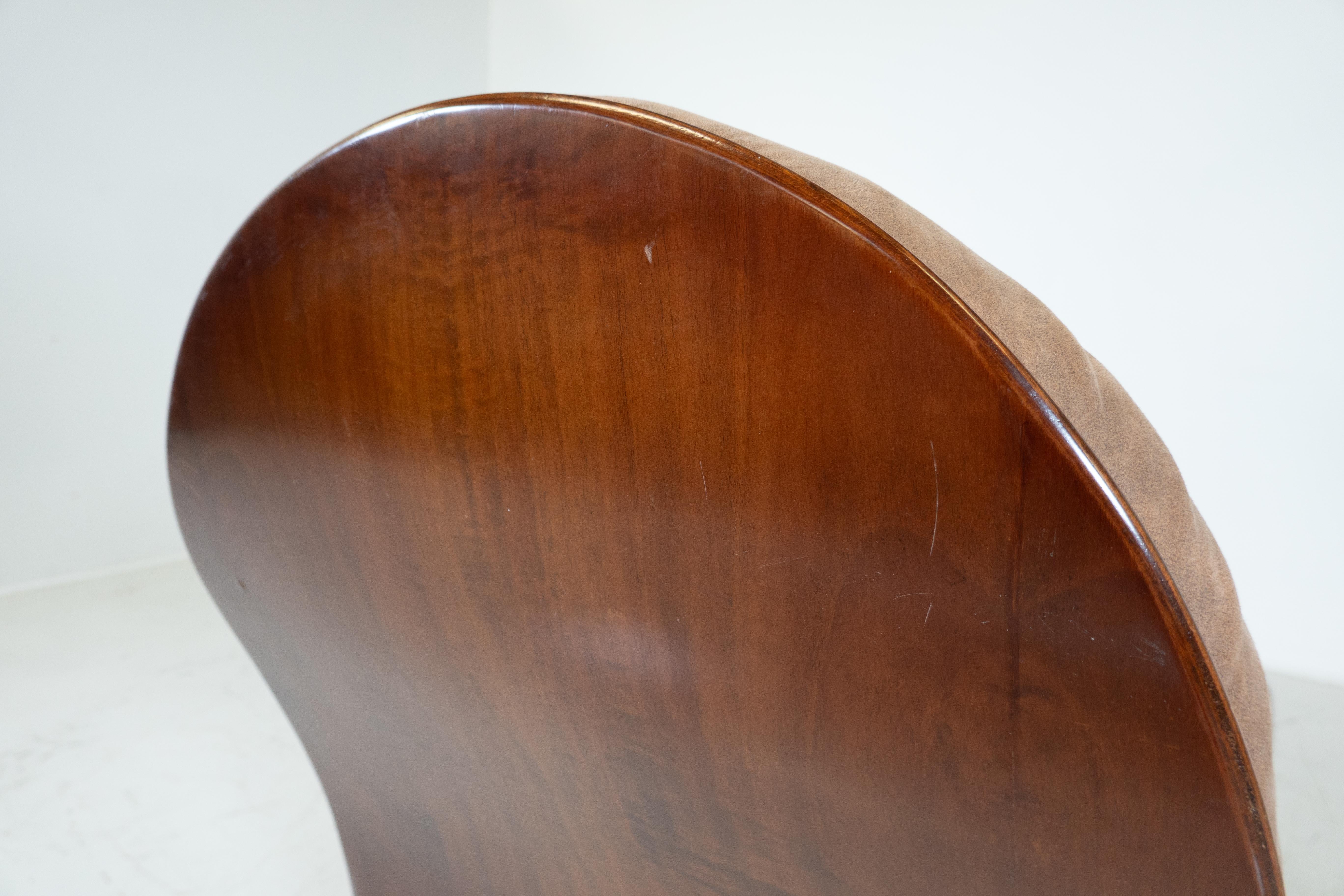 Wood Mid-Century Arcata Armchair by Gae Aulenti for Poltronova, 1960s For Sale