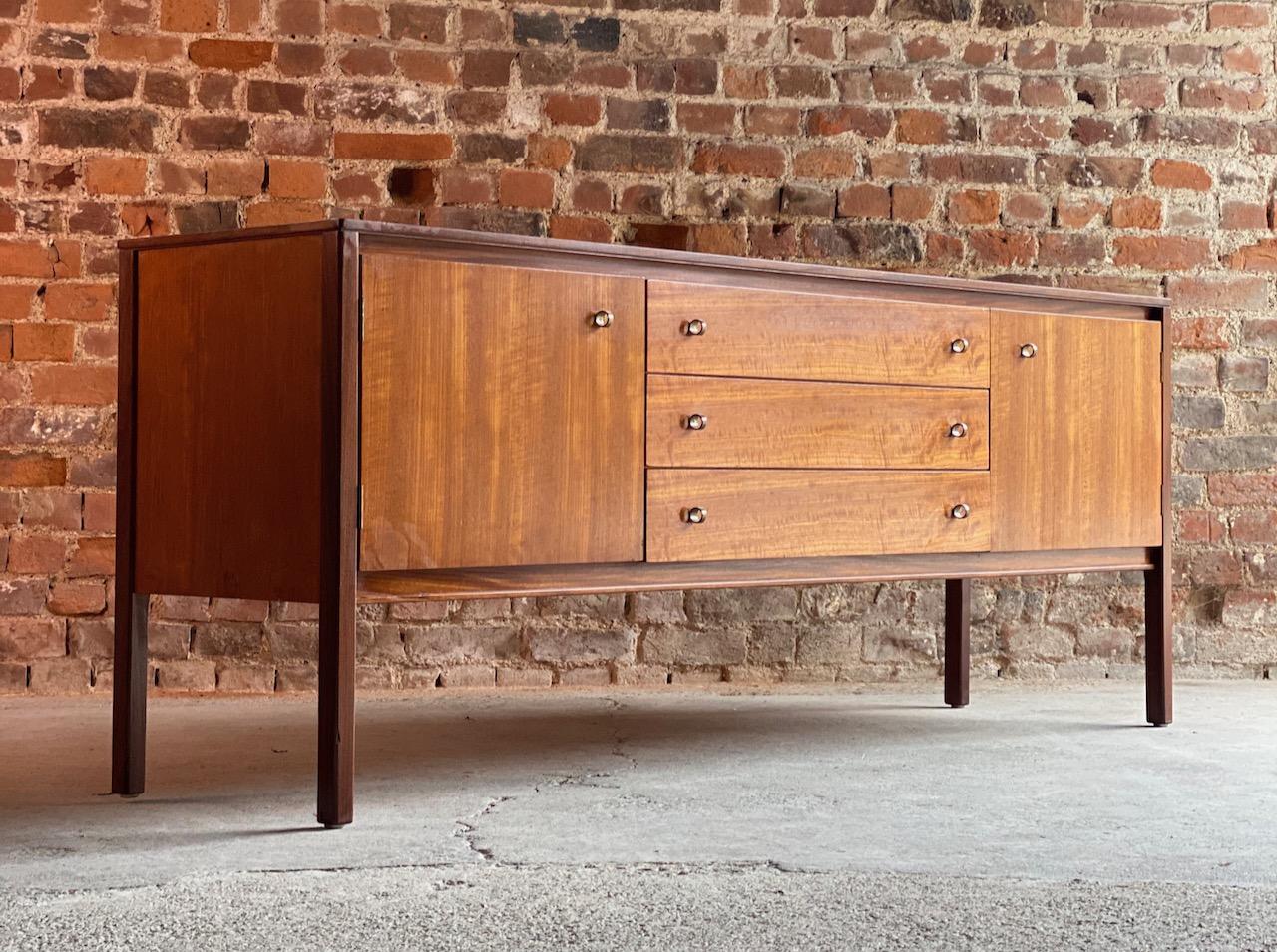 British Midcentury Archie Shine Afromosia Teak Sideboard, circa 1961