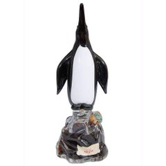Mid-century Archimede Seguso Alabastro Murano Art Glass Penguin Decanter Bottle