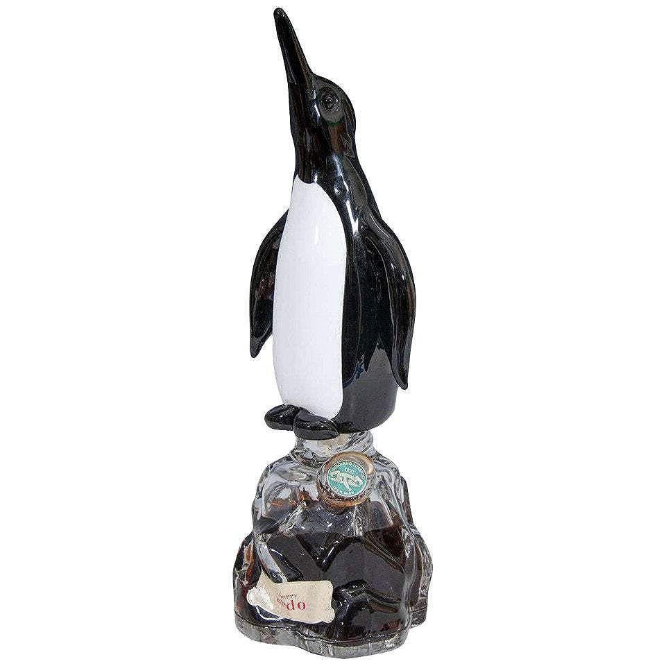 Archimede Seguso Alabastro Murano Pinguin-Dekanter-Flasche (Moderne der Mitte des Jahrhunderts) im Angebot