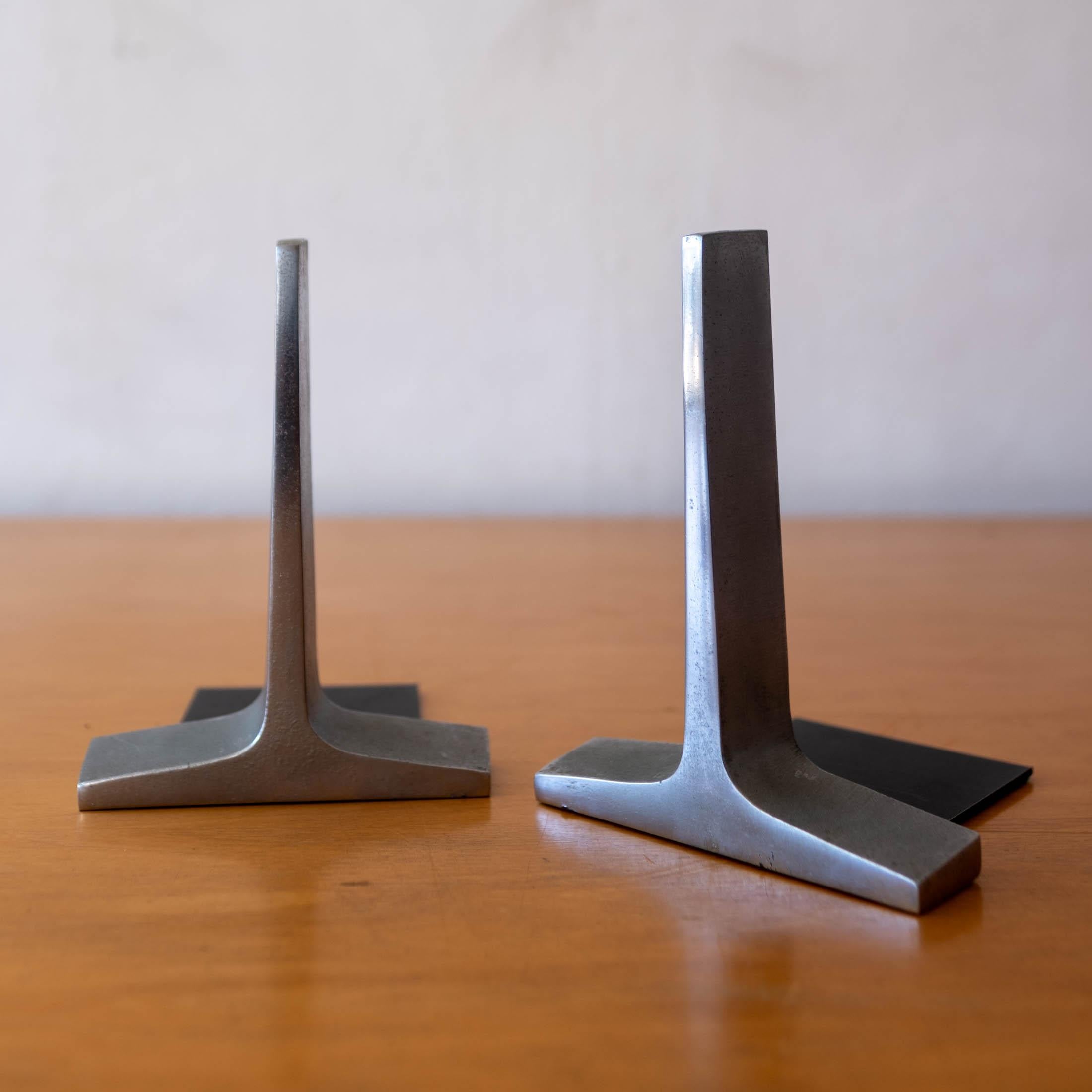 Metal Mid Century Ben Seibel Architectural Bookends 1960s