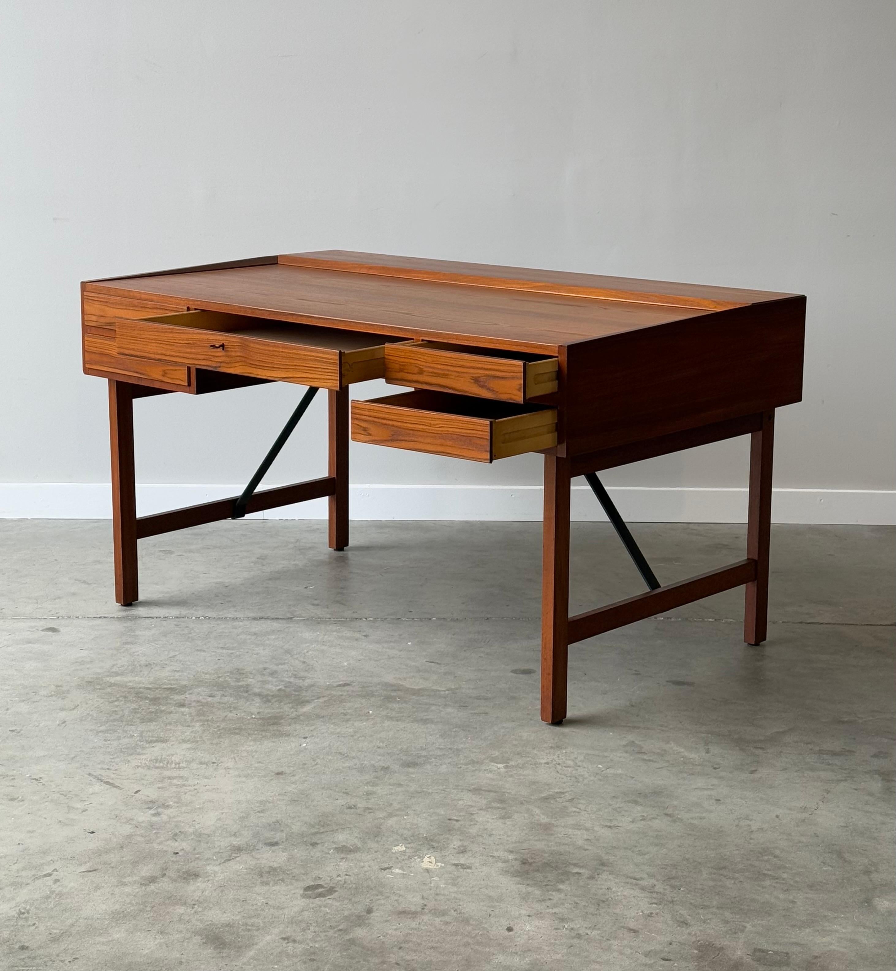 Danish Mid-Century Architectural Firm Executive Desk Designed by Svend Aage Madsen For Sale