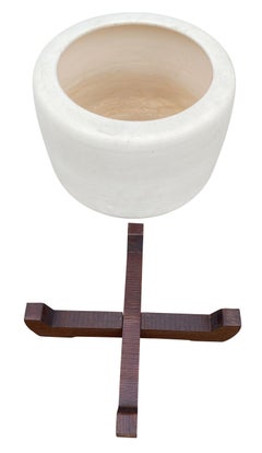 Architektonisches Keramikgefäß aus der Jahrhundertmitte Tire Ceramic Planter von John Follis CP 13