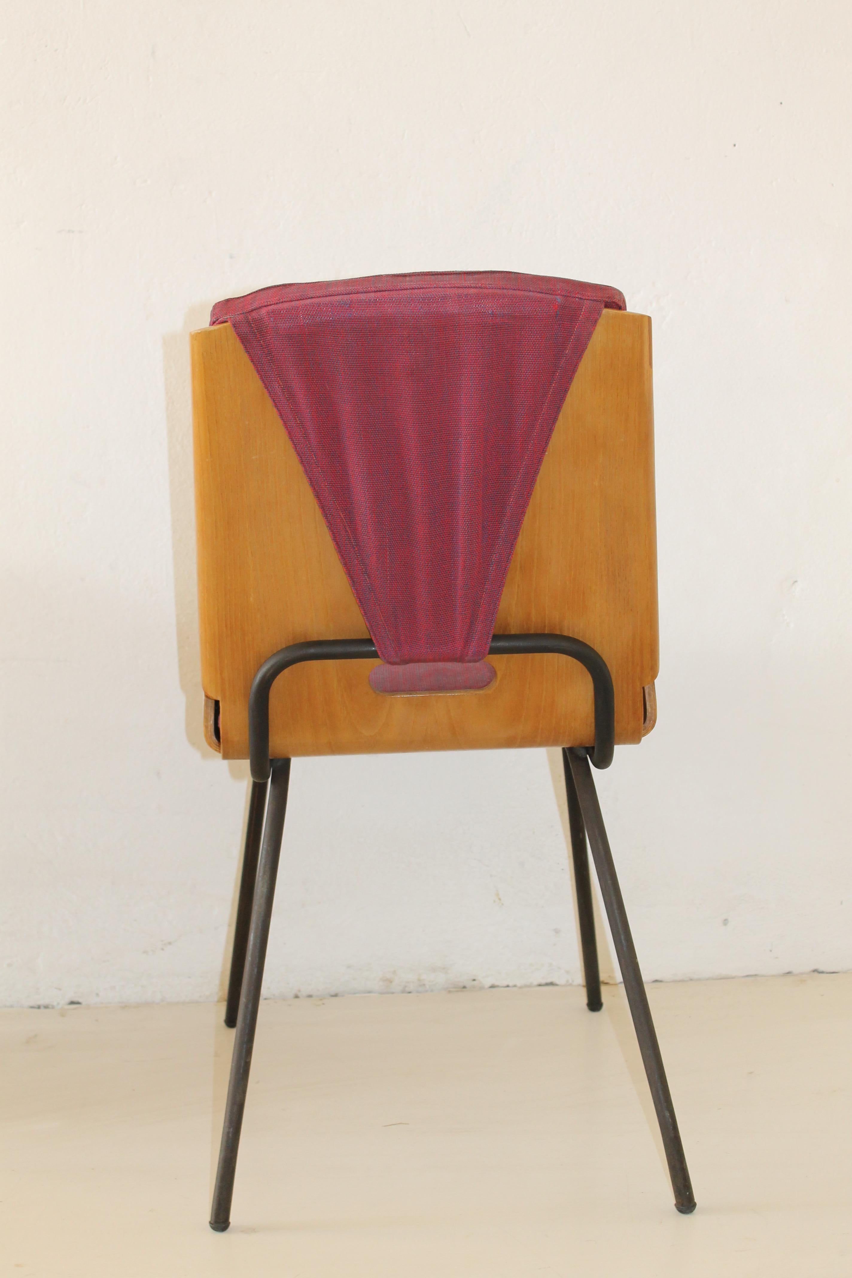 Chair designed by Giancarlo De Carlo, manufactured by Arflex, Italy, 1954. This chair is an original commission for the furnishings of the motor yacht 