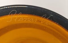 Vaso in vetro soffiato argentino di metà secolo di Querandi, CIRCA 1960