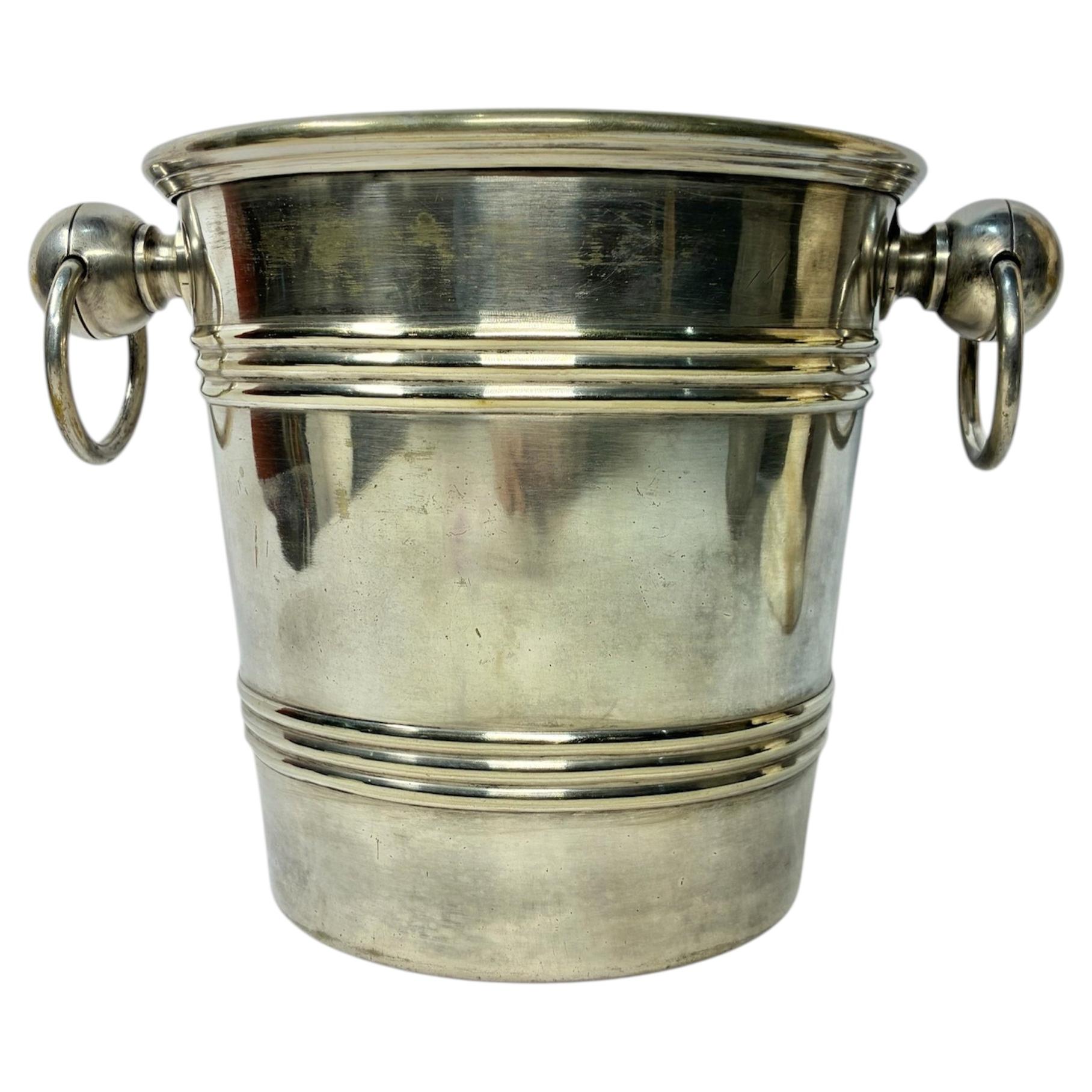 Mid Century Argentine Silver Plated Wine Cooler by Plata Lappas For Sale