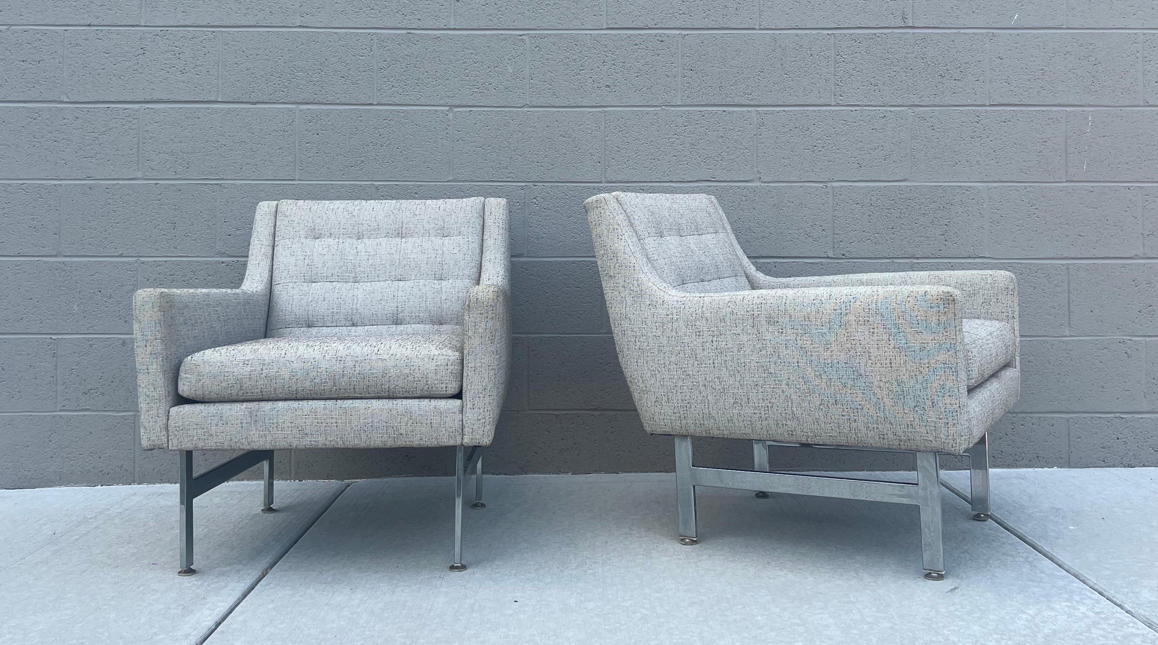 Midcentury Arm Chairs, a Pair  In Excellent Condition For Sale In Raleigh, NC