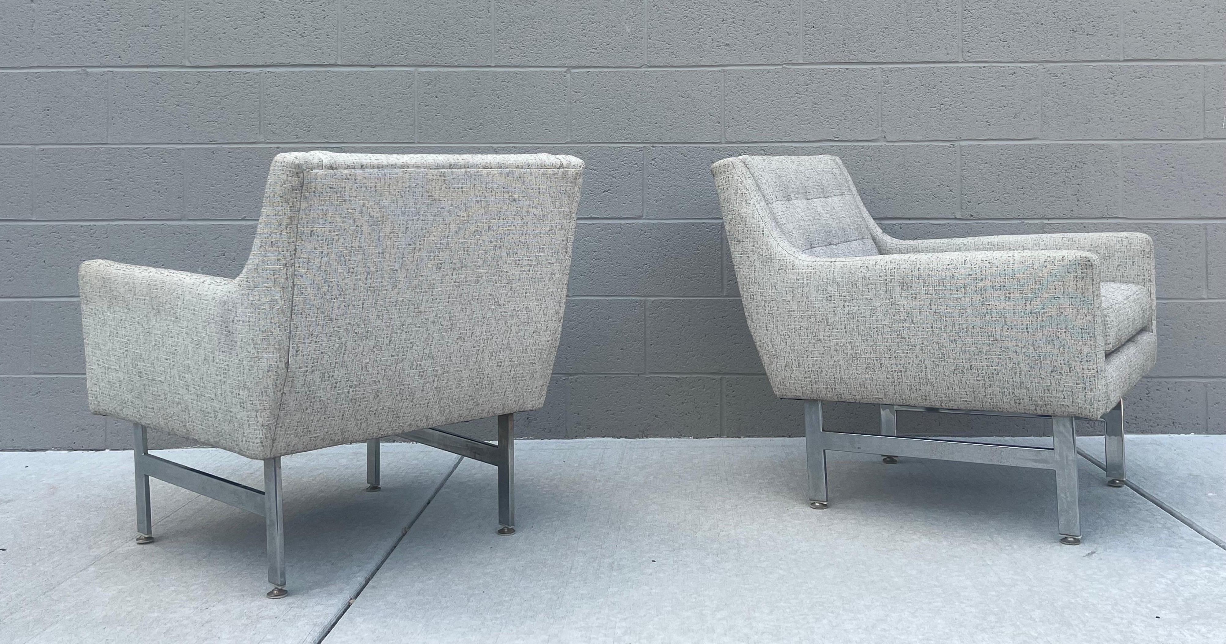 Late 20th Century Midcentury Arm Chairs, a Pair  For Sale
