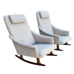 Fauteuil à bascule Mid Century