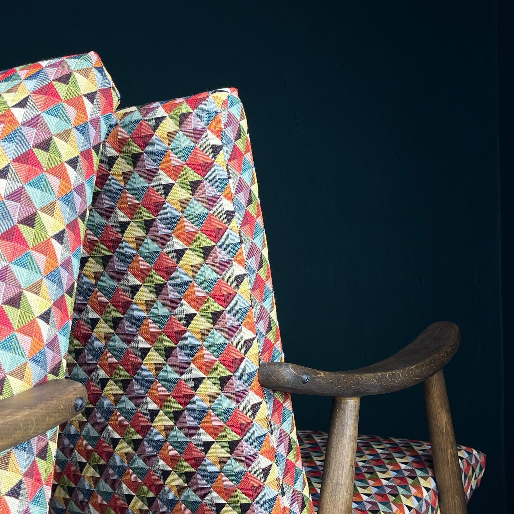 Mid-century armchair Bobi by Meblo, Yugoslavia 1960s, Set of 2 For Sale 9