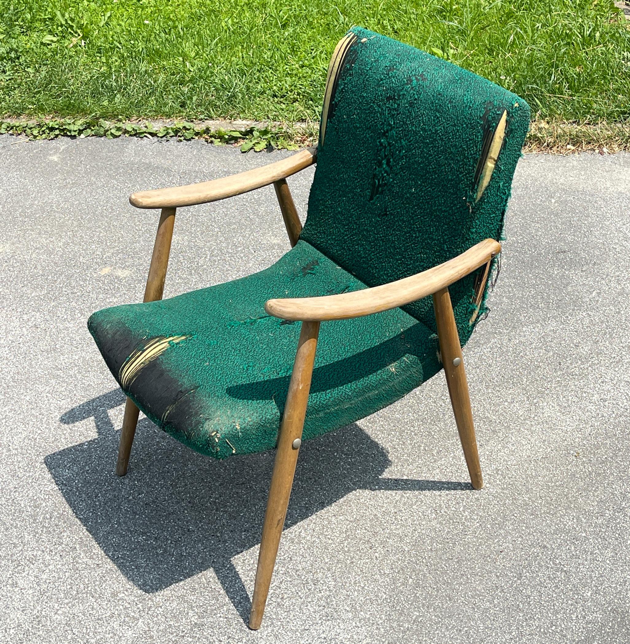 Mid-century armchair Bobi by Meblo, Yugoslavia 1960s, Set of 2 For Sale 13