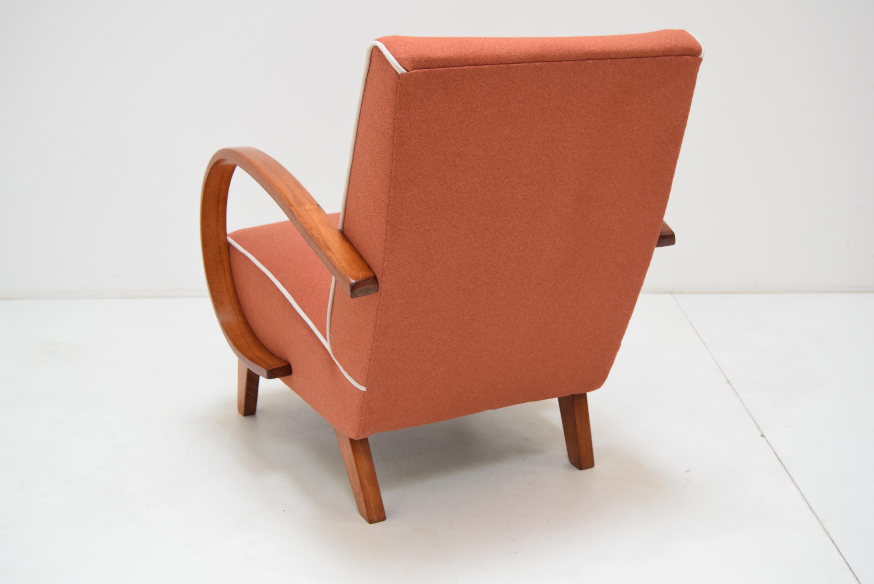 Fabric Mid-Century Armchair by Jindrich Halabala, 1950's