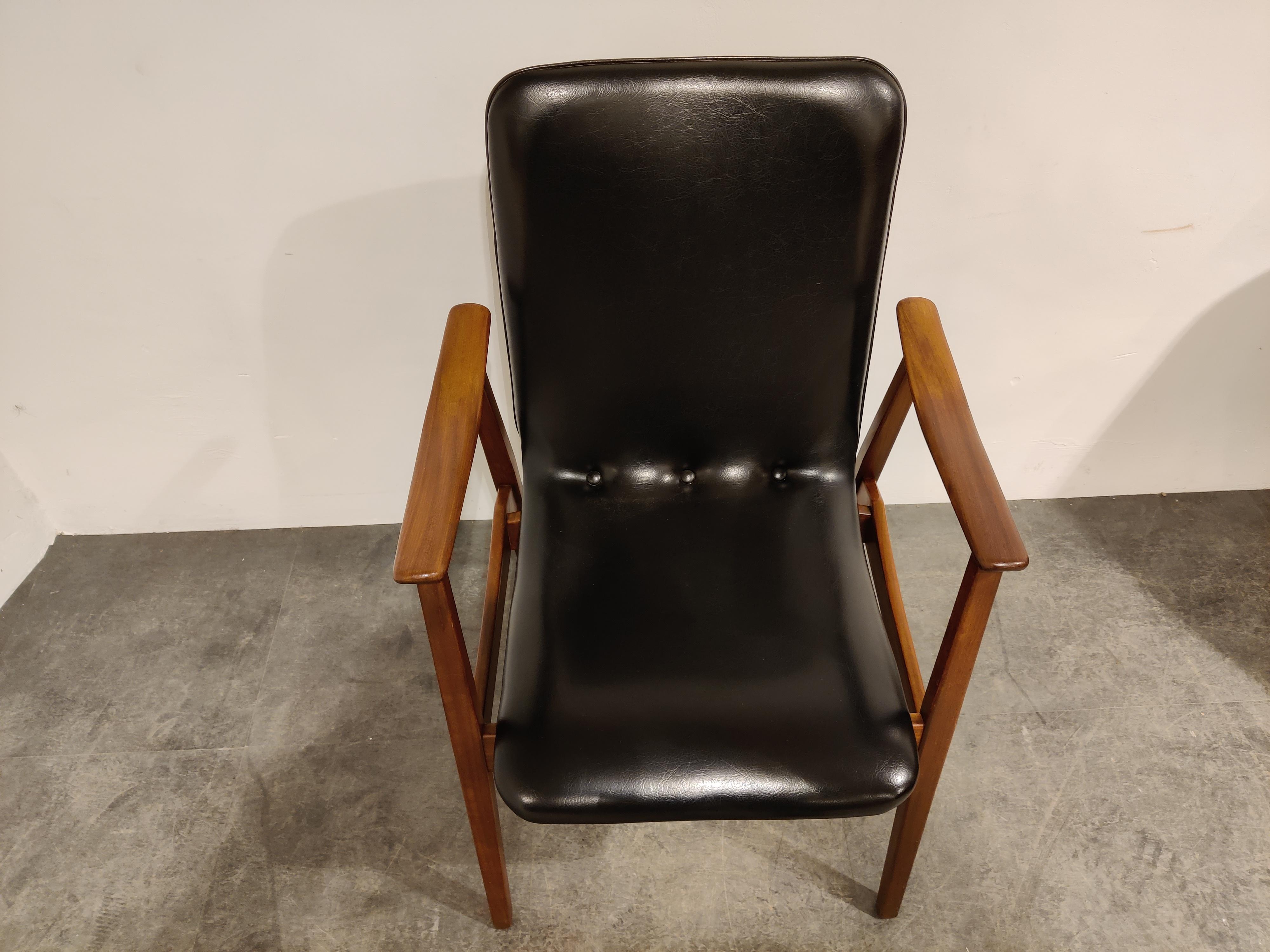 Mid Century Armchair by Louis Van Teeffelen for Wébé, 1960s For Sale 1