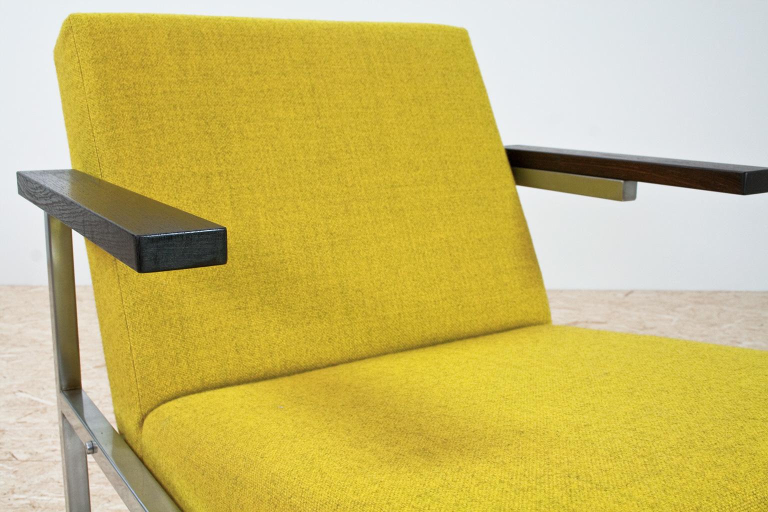 Mid-20th Century Midcentury Armchair by Martin Visser Chrome, Wenge and Yellow, 1960s