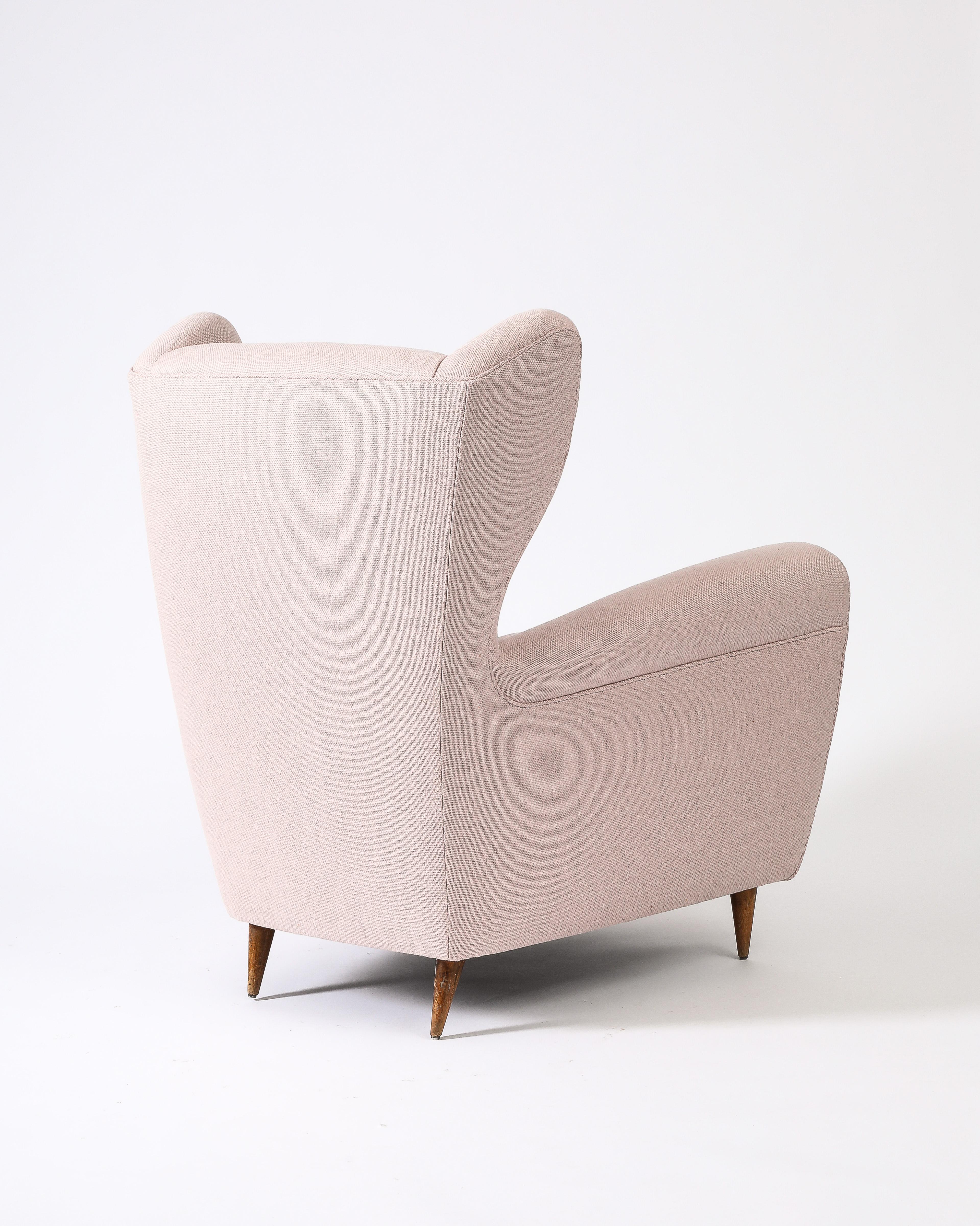 Fabric Mid Century Armchair by Paolo Buffa, Italy, c. 1950 For Sale