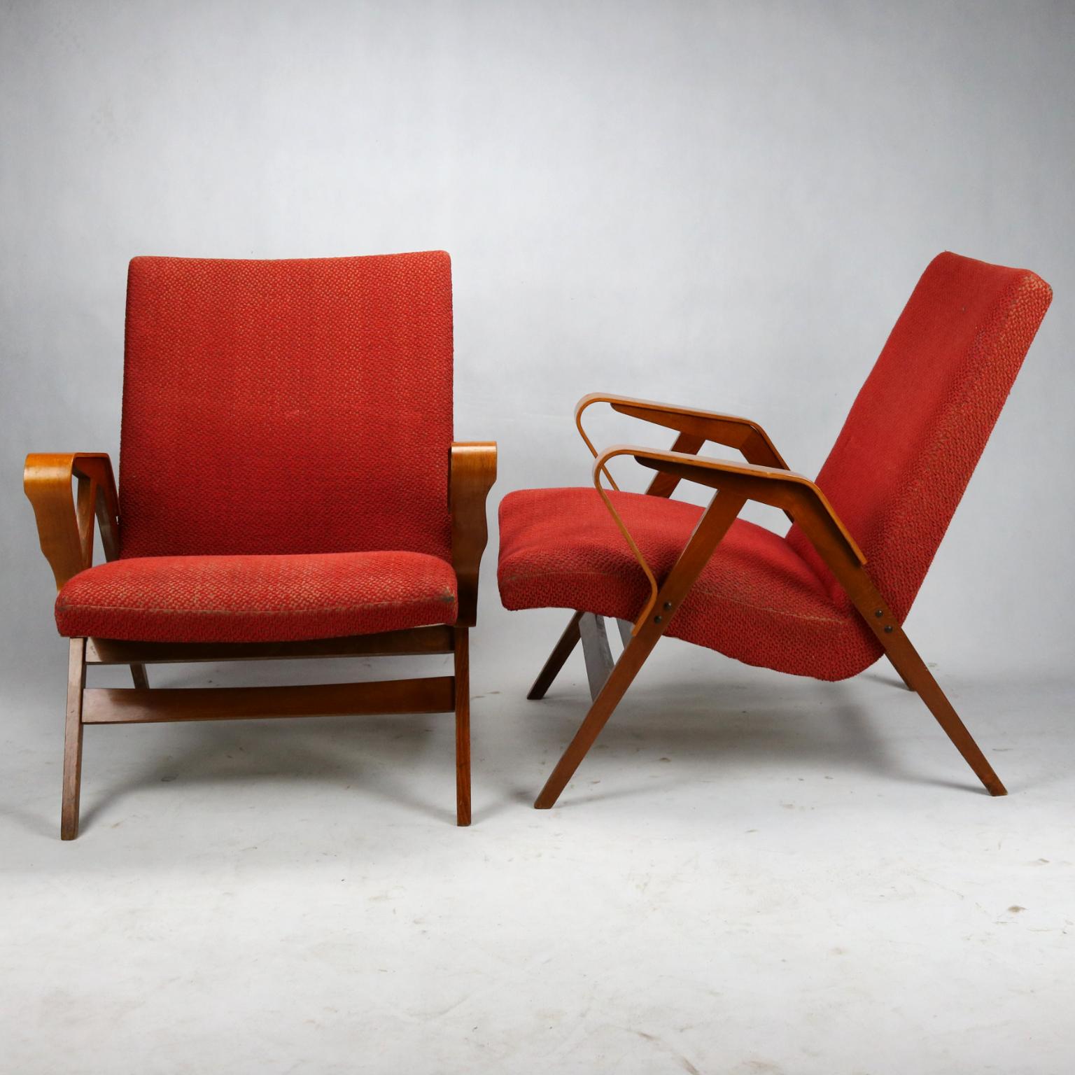 Mid-Century Modern Mid Century Armchairs by Tatra Nabytok, circa 1960