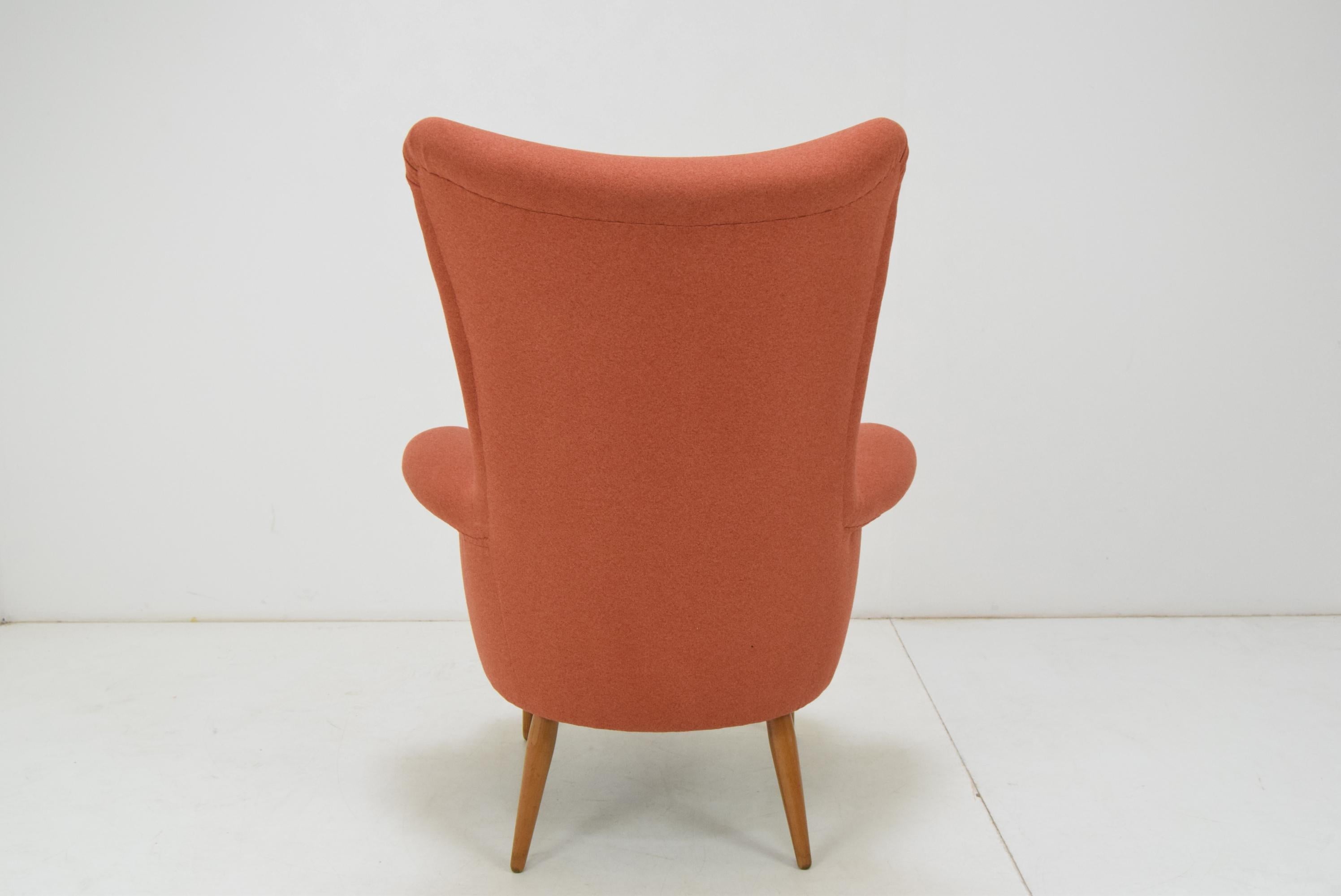 Fabric Mid-Century Armchair by Up.Rousinov, 1970’s For Sale