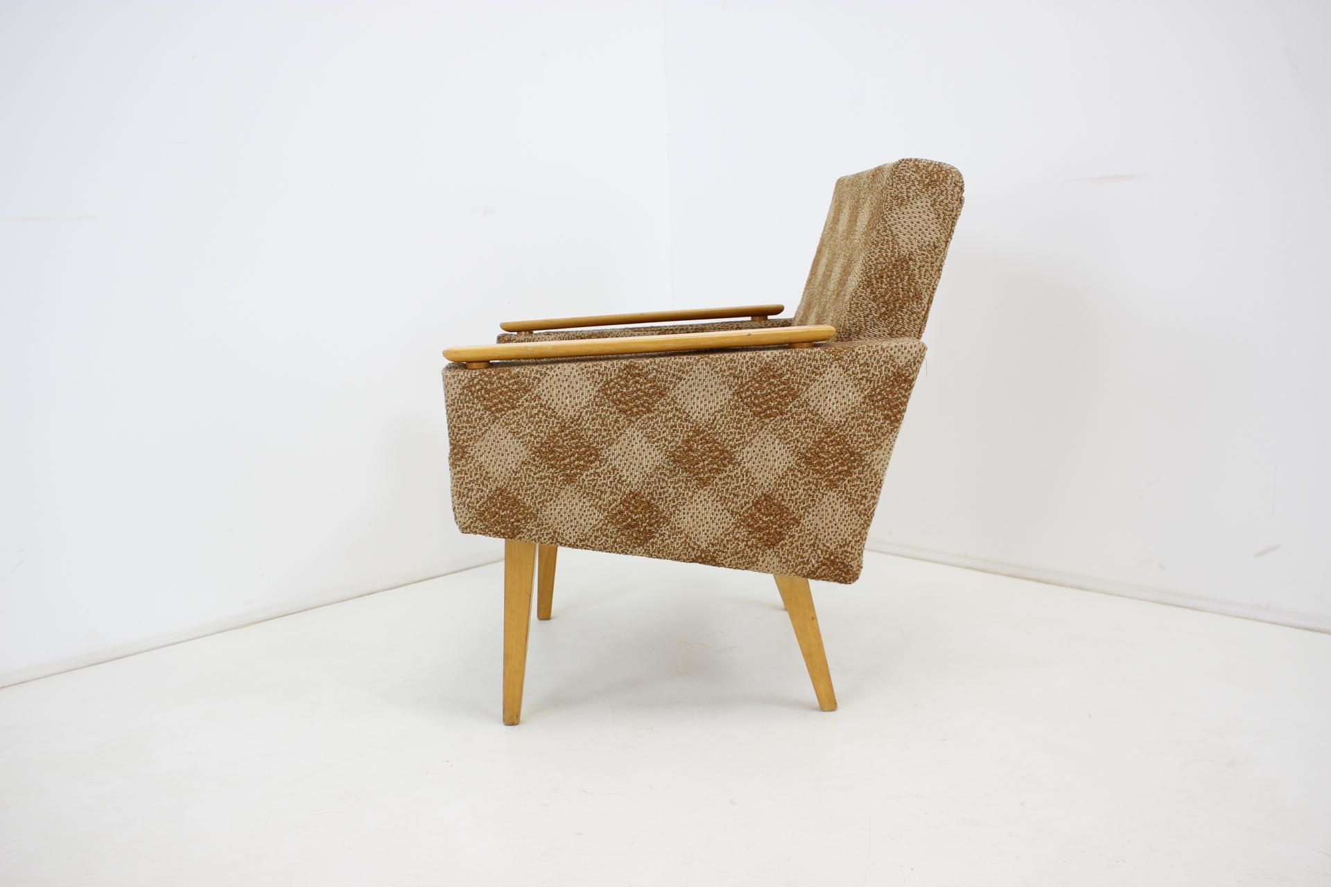 Mid-Century Armchair, Czechoslovakia, 1960's For Sale 2