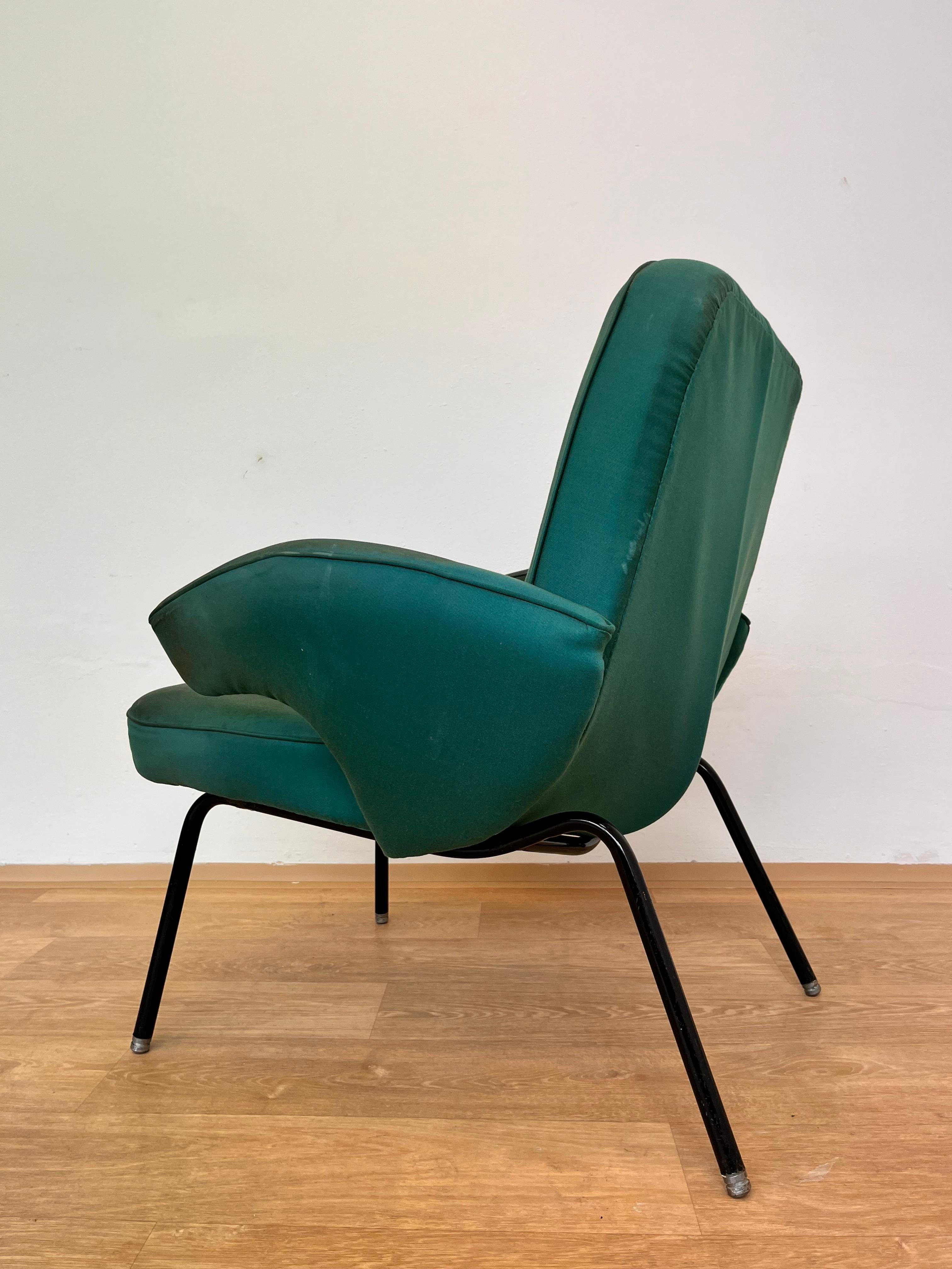 Upholstery Mid century Armchair Designed by Alan Fuchs - Czechoslovakia, 1960s For Sale