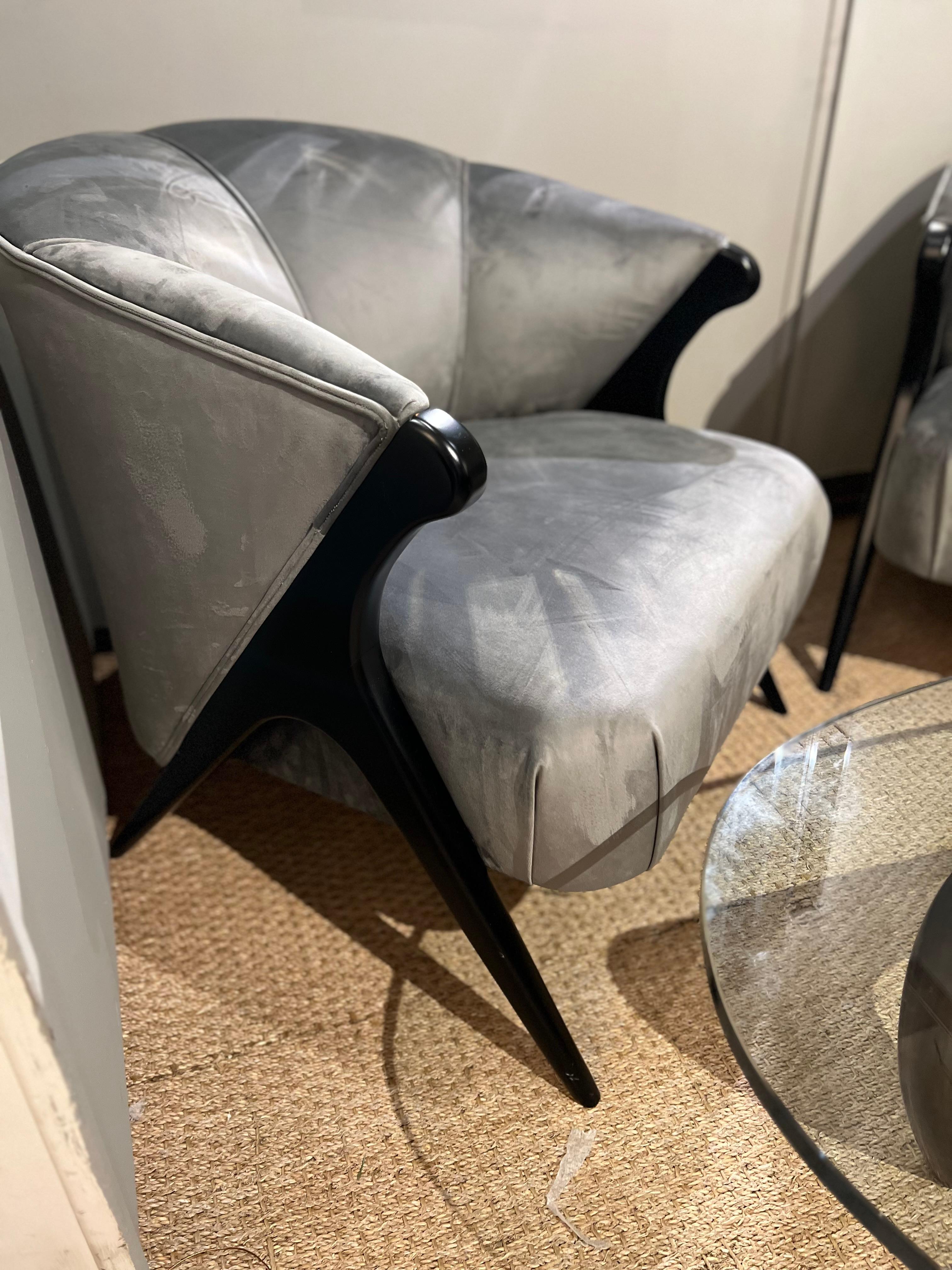 Fauteuil italien du milieu du siècle dans le style de Gino Ponti Bon état - En vente à Houston, TX