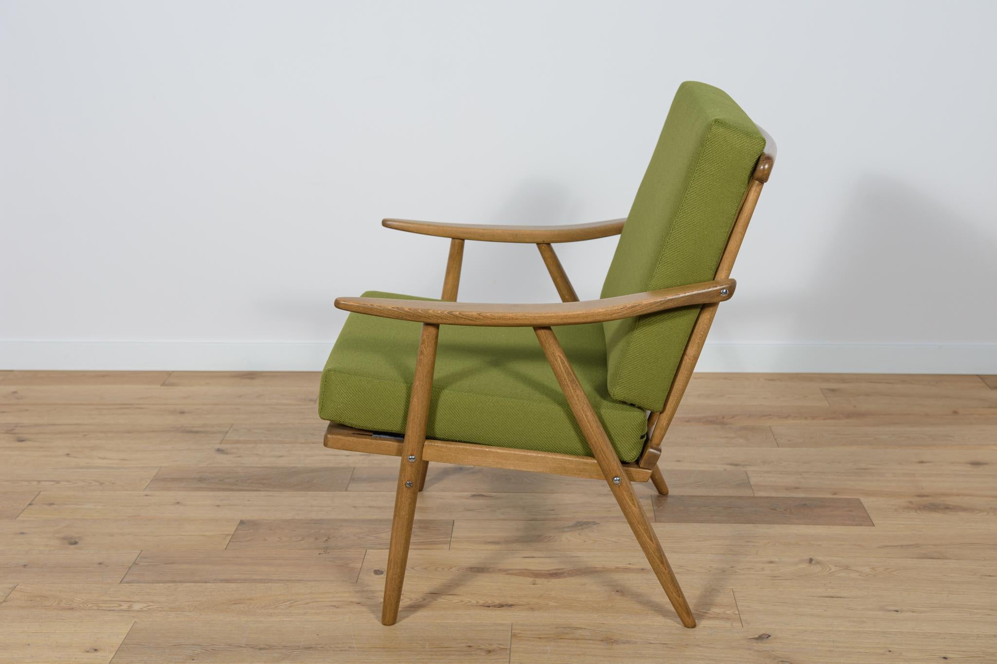 Woodwork Mid Century Armchair from Ton, 1960s For Sale