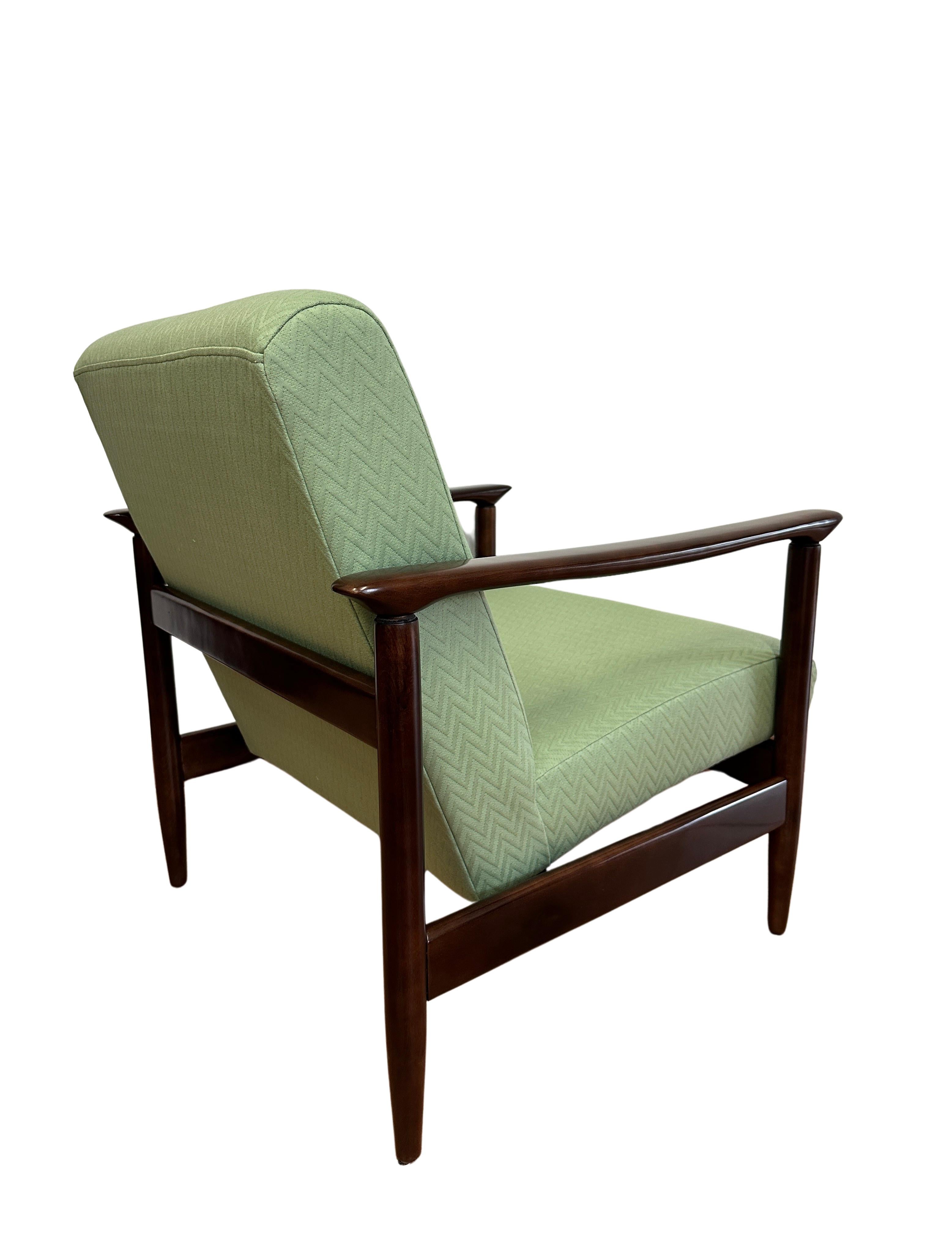 Mid Century Armchair in Green Missoni Upholstery, by Edmund Homa, 1960s For Sale 2