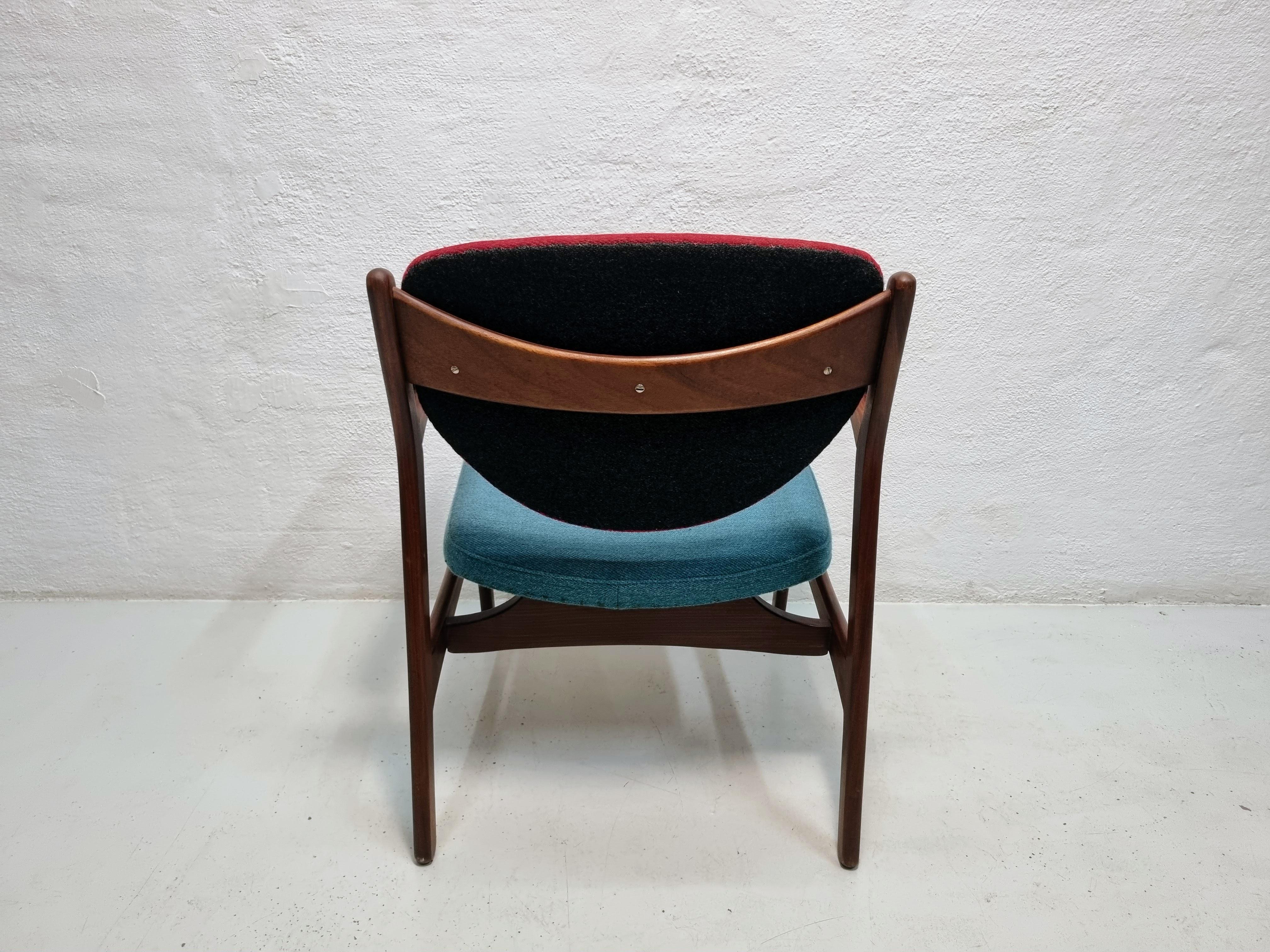 Mid century armchair in teak and rosewood In Good Condition In Vojens, 83