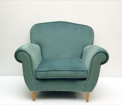Fauteuil mid-century en velours attr. Ico Parisi, années 1950