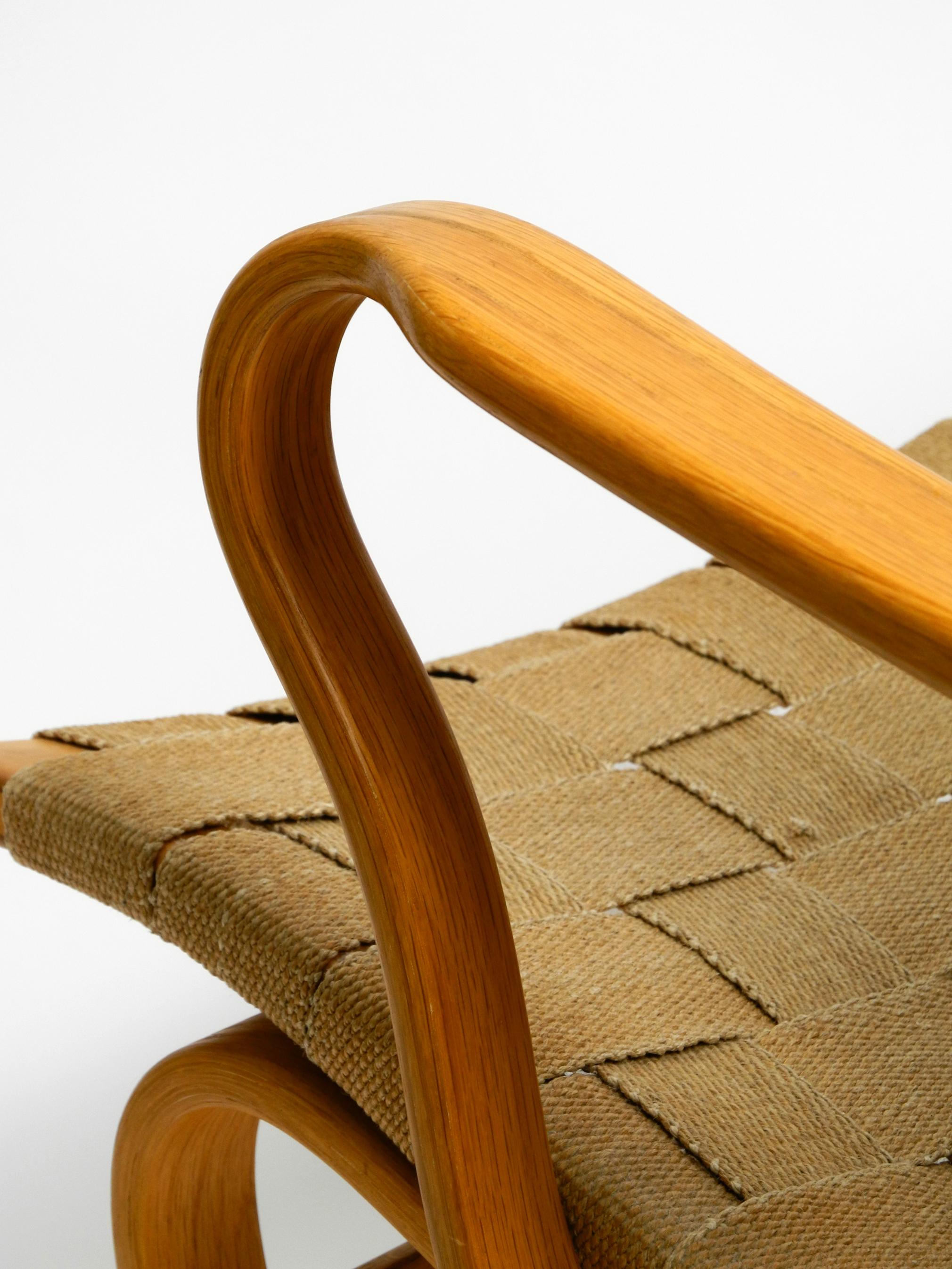 Fauteuil du milieu du siècle modèle « Eva » de Bruno Mathsson Birch/Hemp, Suède en vente 3