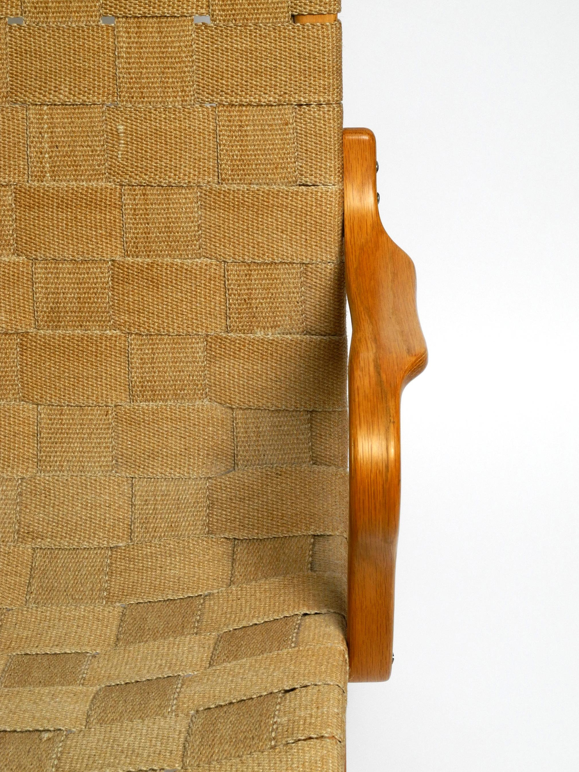 Fauteuil du milieu du siècle modèle « Eva » de Bruno Mathsson Birch/Hemp, Suède en vente 4