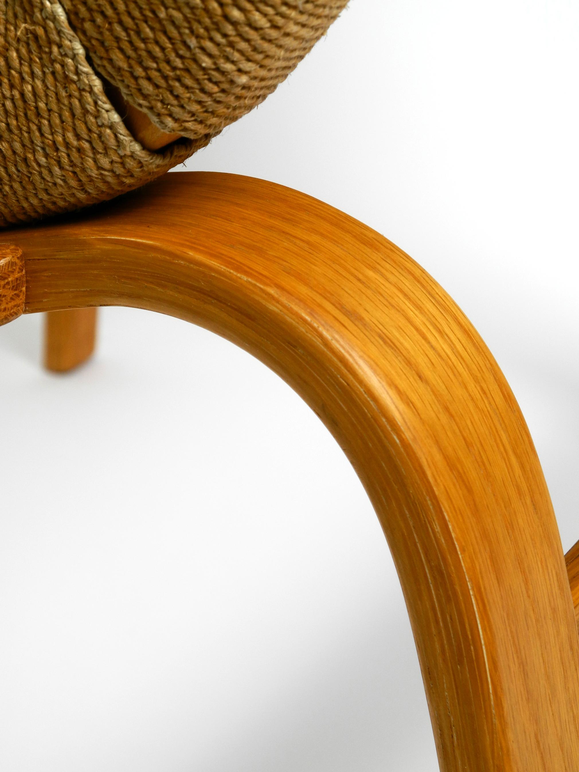 Fauteuil du milieu du siècle modèle « Eva » de Bruno Mathsson Birch/Hemp, Suède en vente 5