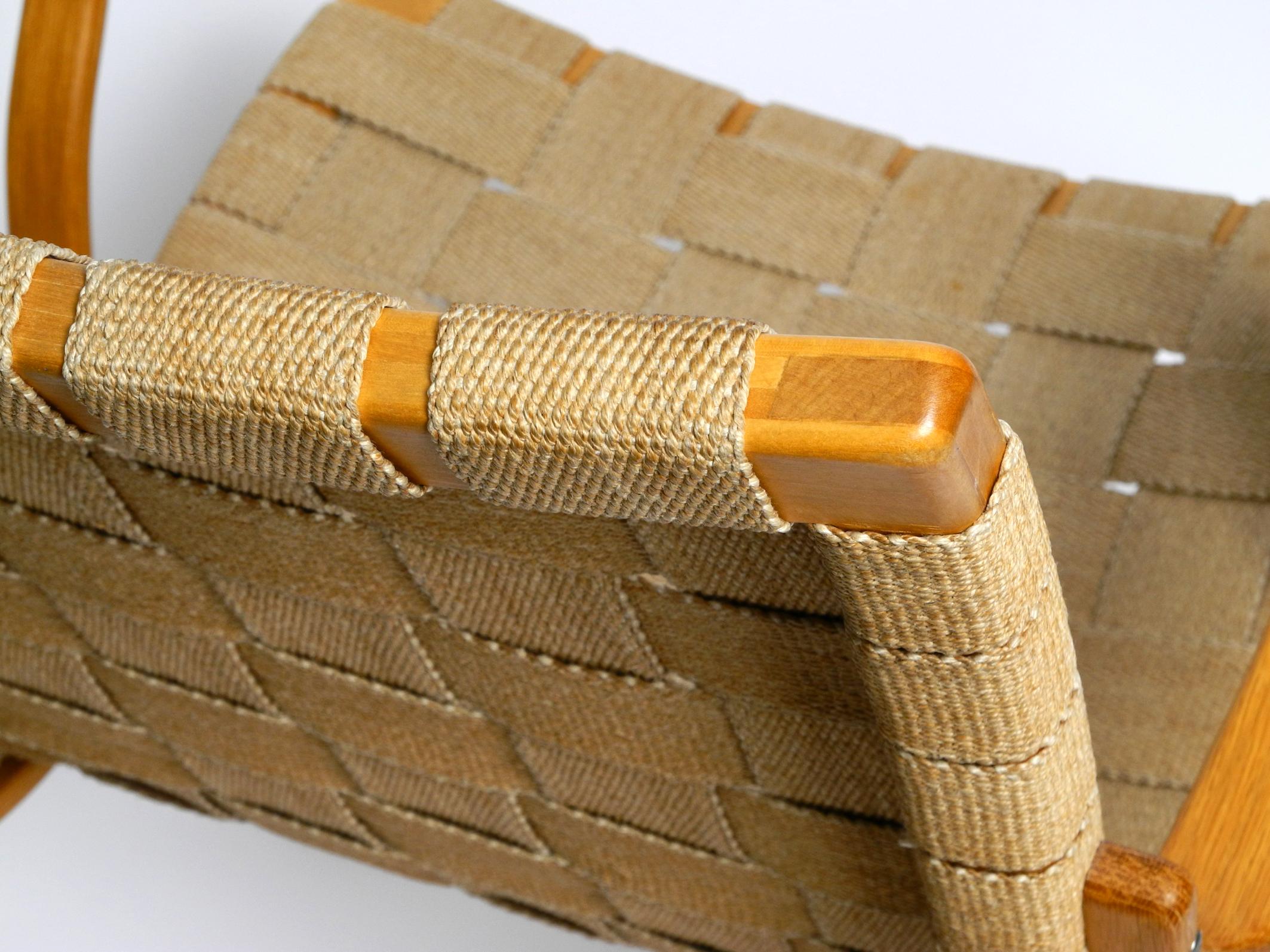 Fauteuil du milieu du siècle modèle « Eva » de Bruno Mathsson Birch/Hemp, Suède en vente 7