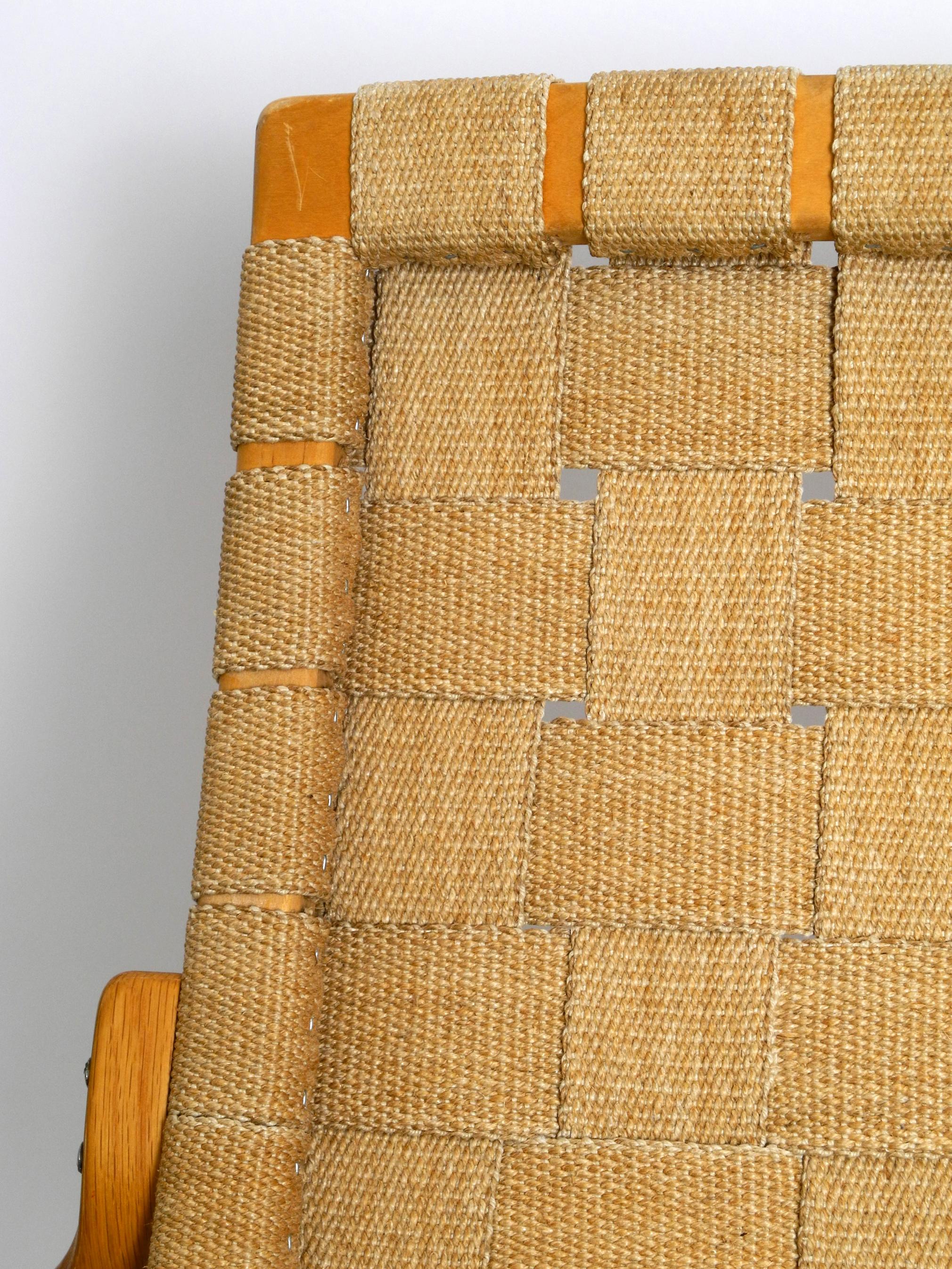 Fauteuil du milieu du siècle modèle « Eva » de Bruno Mathsson Birch/Hemp, Suède en vente 9