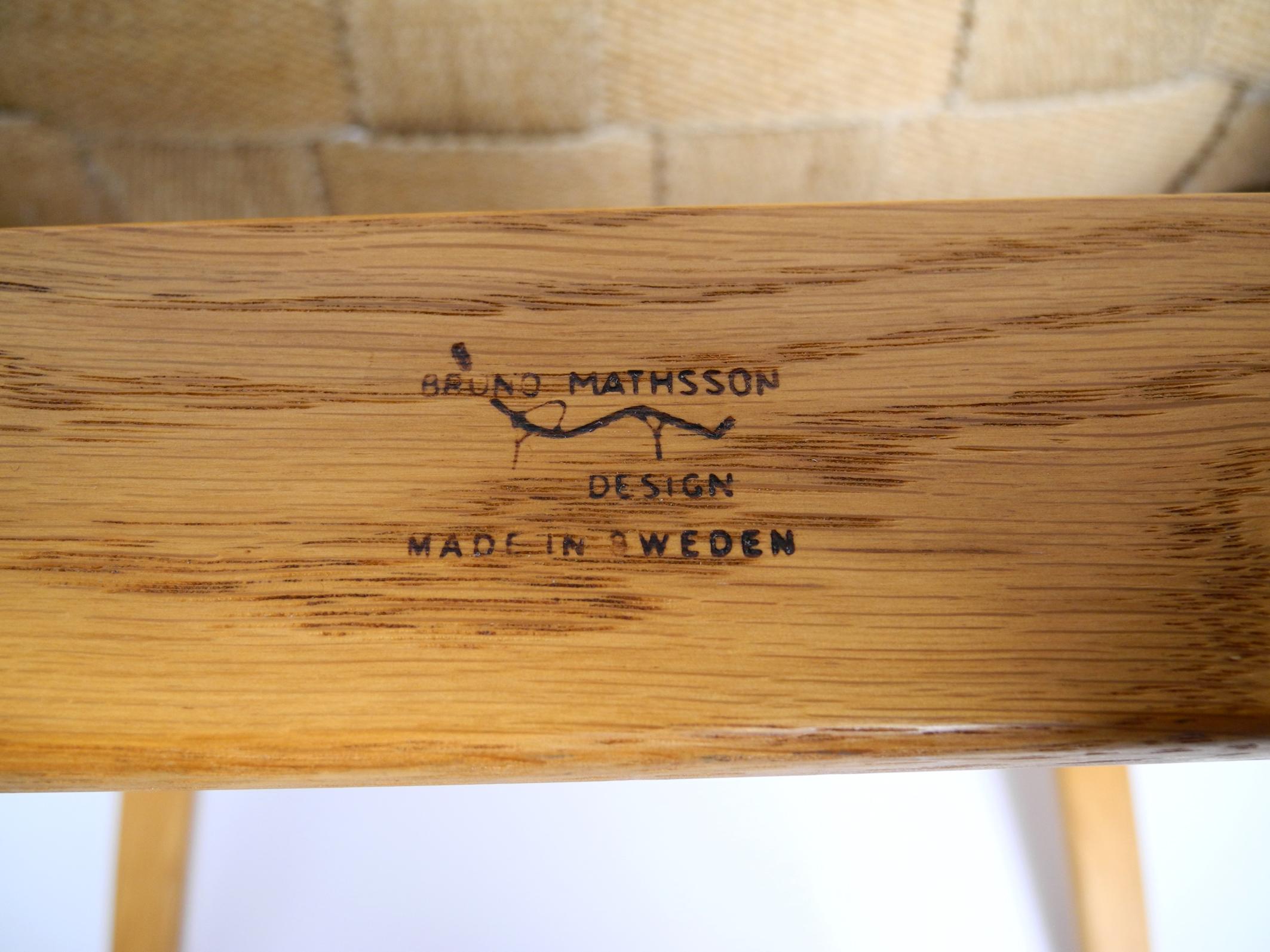 Fauteuil du milieu du siècle modèle « Eva » de Bruno Mathsson Birch/Hemp, Suède en vente 12