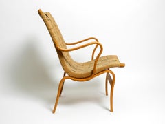 Fauteuil du milieu du siècle modèle « Eva » de Bruno Mathsson Birch/Hemp, Suède
