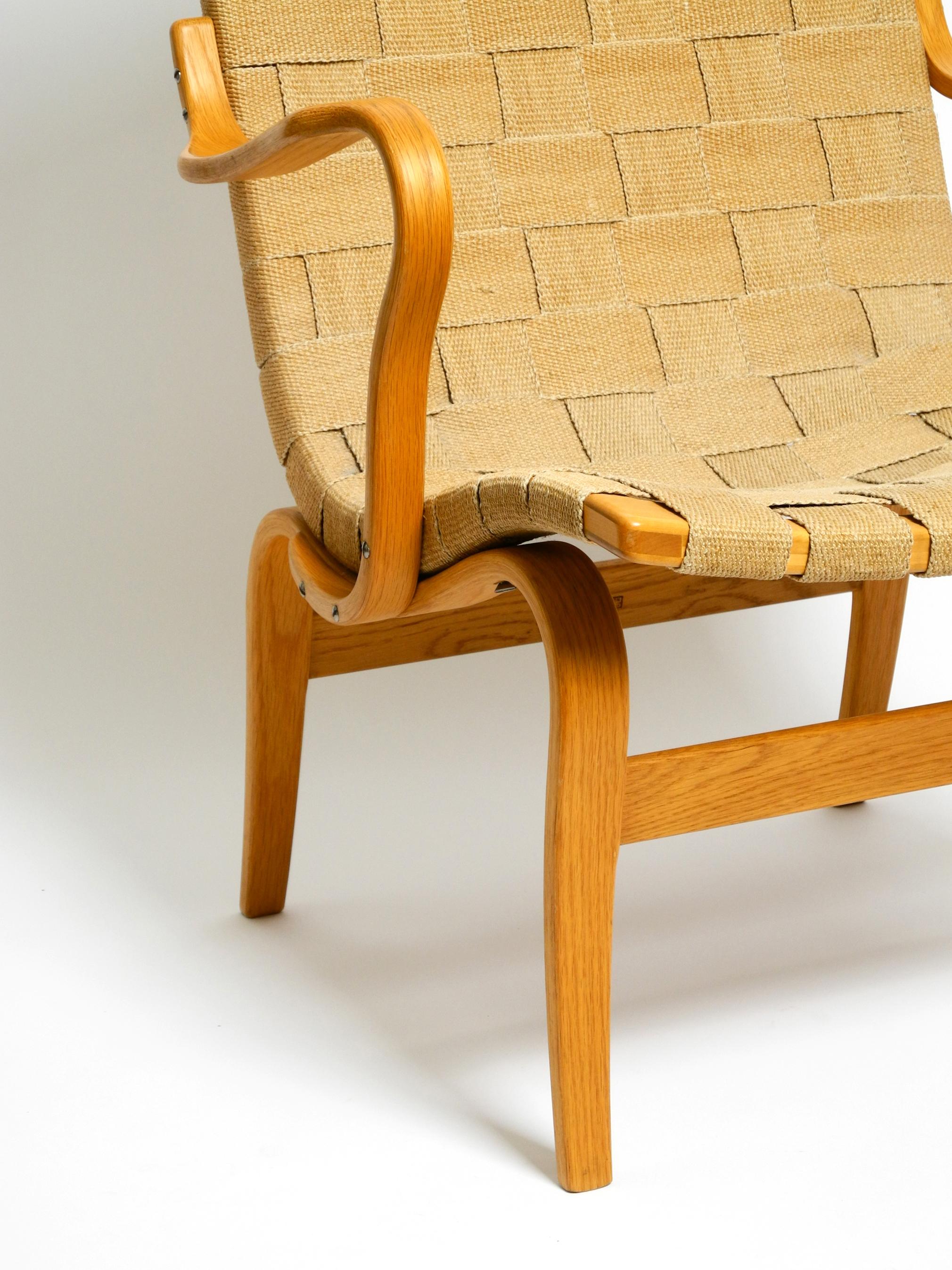 Fin du 20e siècle Fauteuil du milieu du siècle modèle « Eva » de Bruno Mathsson Birch/Hemp, Suède en vente