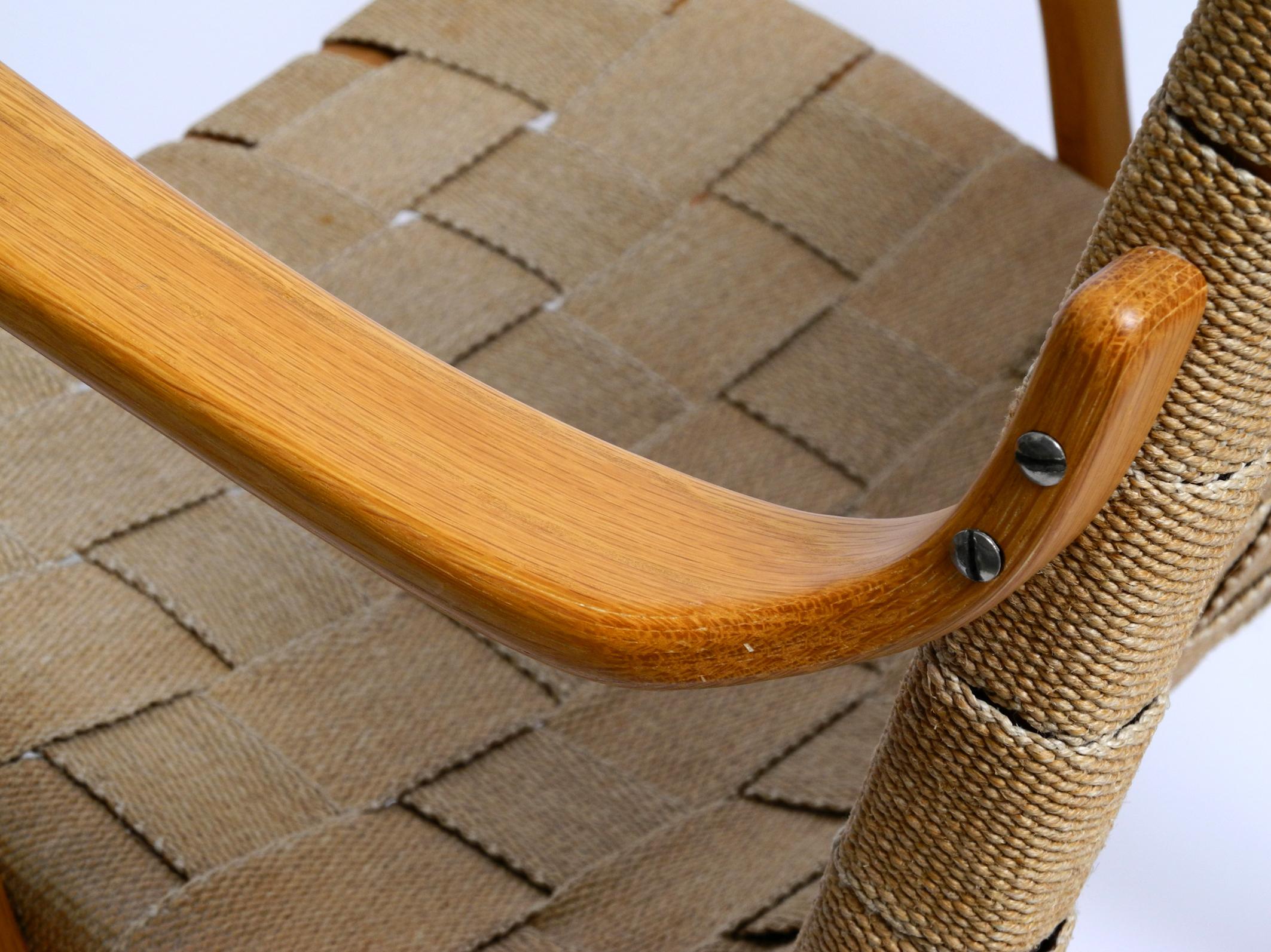 Fauteuil du milieu du siècle modèle « Eva » de Bruno Mathsson Birch/Hemp, Suède en vente 1