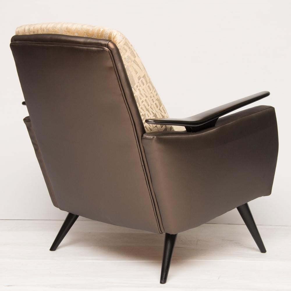 Mid Century Armchair Newly Upholstered in 
