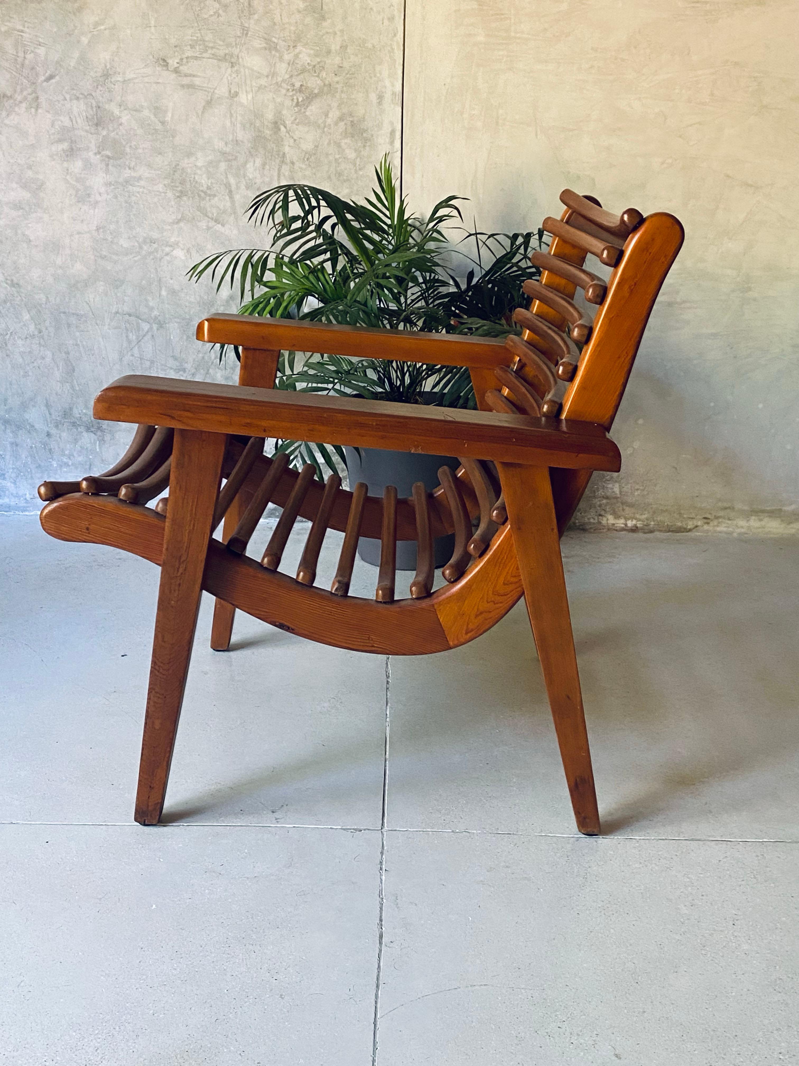 Mid Century Sessel Satz von 2 Pieces im Zustand „Gut“ im Angebot in Mérida, Yucatan