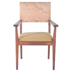 Fauteuil du milieu du siècle avec assise et dossier tapissés