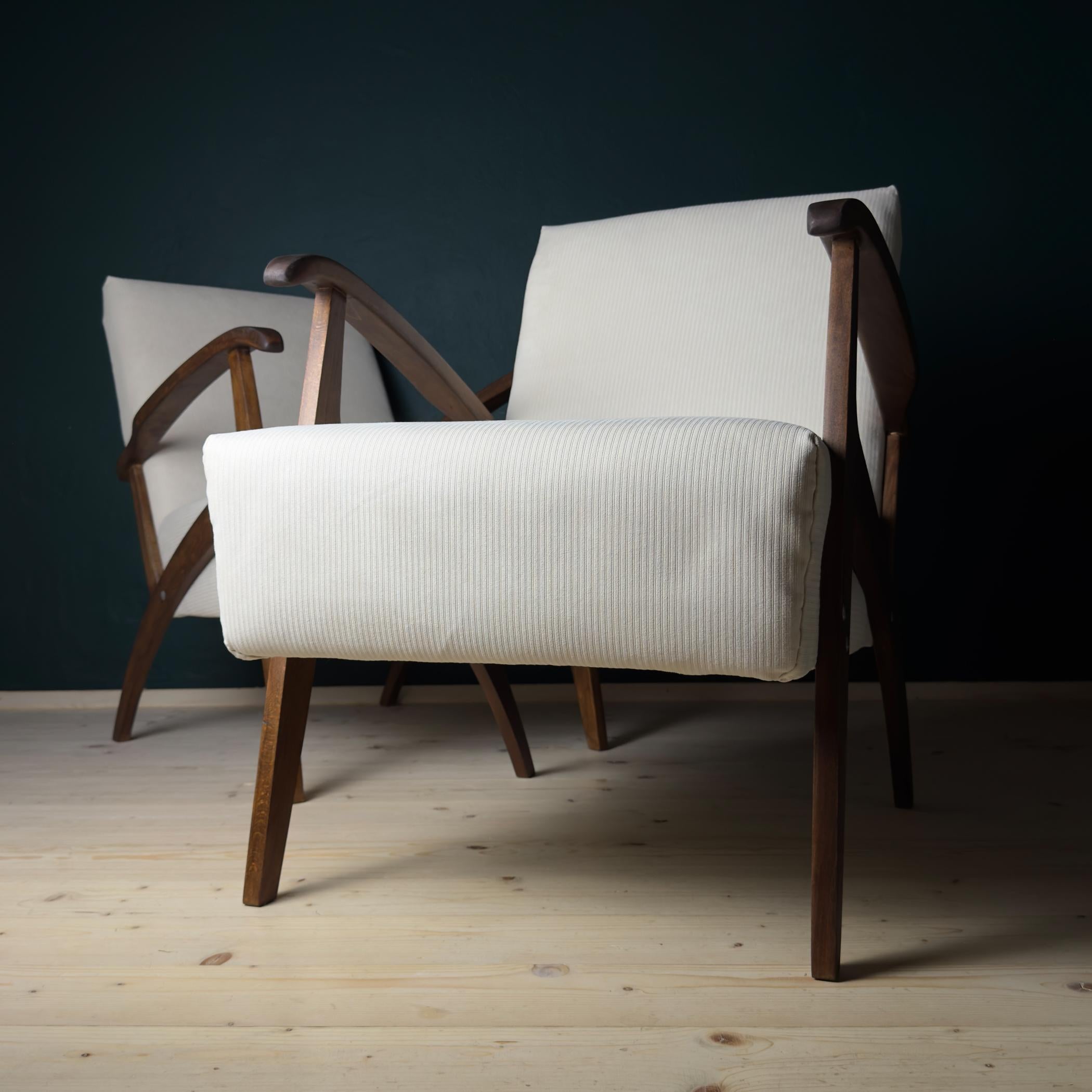 Mid-century armchair, Yugoslavia 1970s, Set of 2 in vendita 3