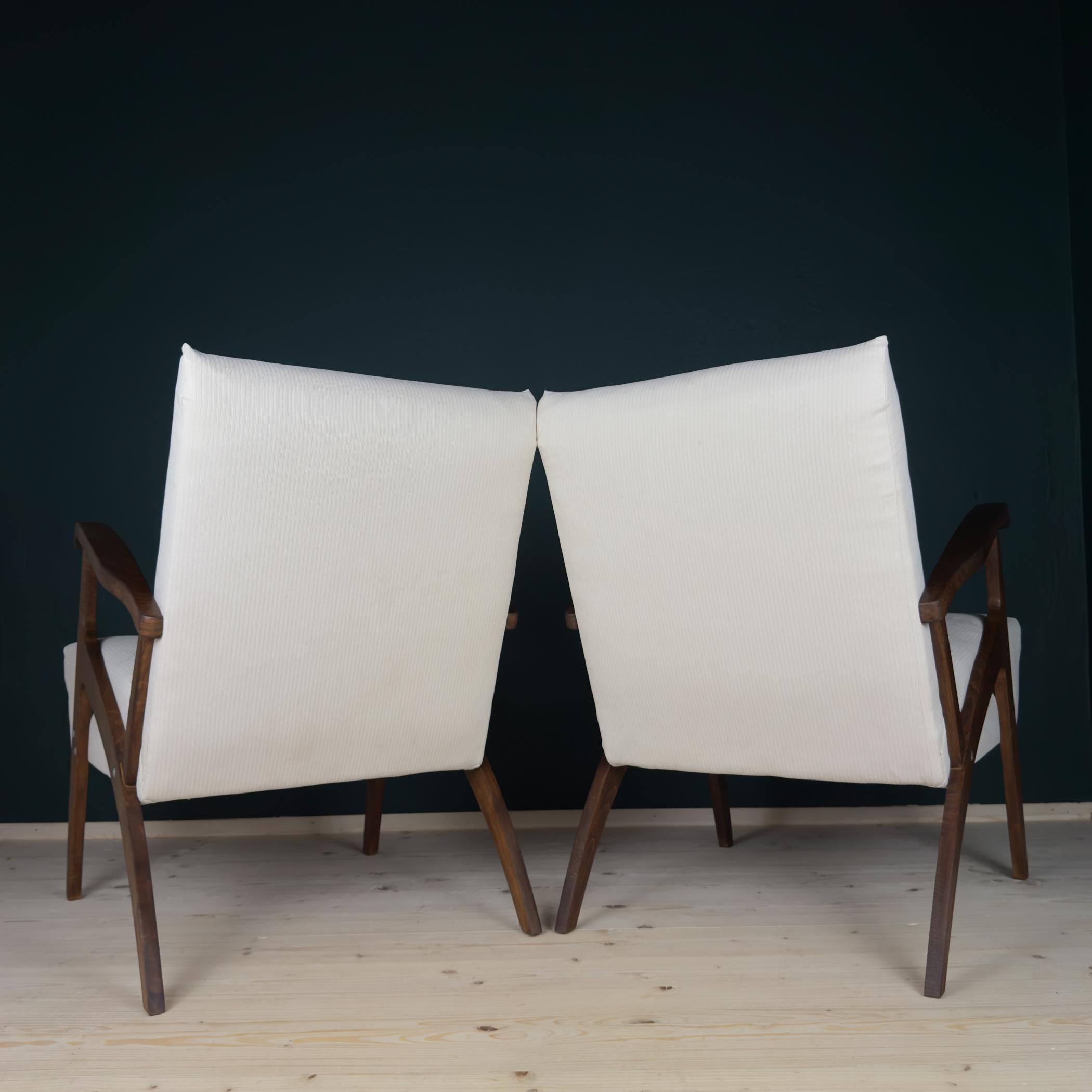 Mid-century armchair, Yugoslavia 1970s, Set of 2 in vendita 10
