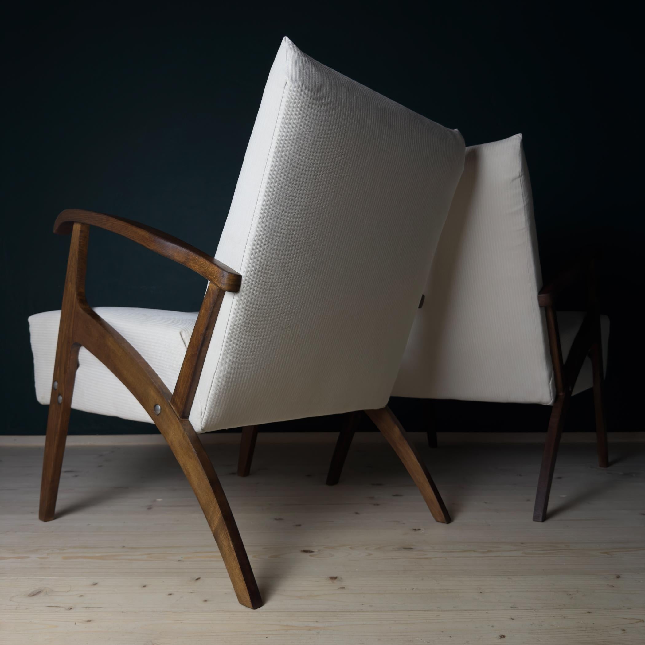 Mid-century armchair, Yugoslavia 1970s, Set of 2 in vendita 11
