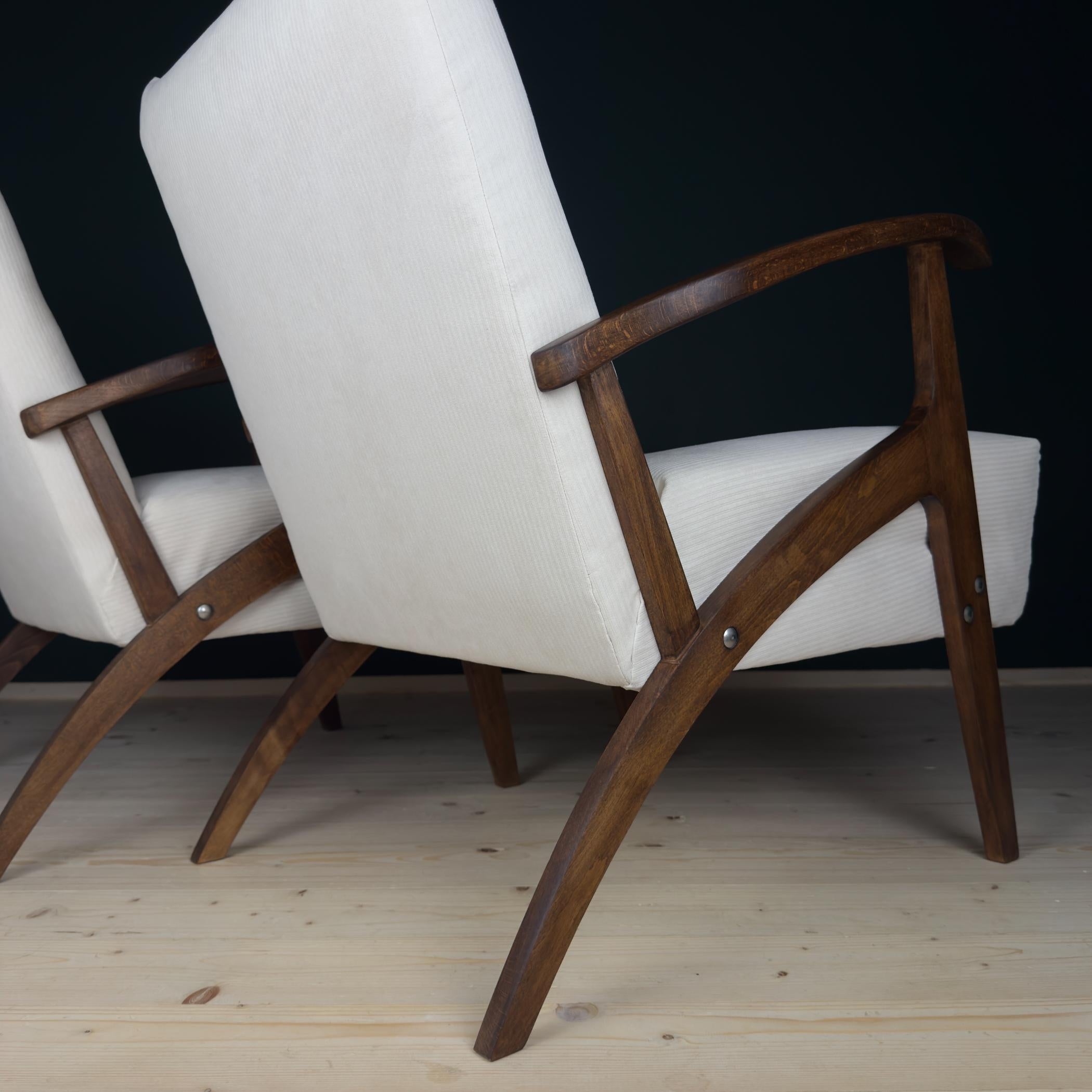 XX secolo Mid-century armchair, Yugoslavia 1970s, Set of 2 in vendita