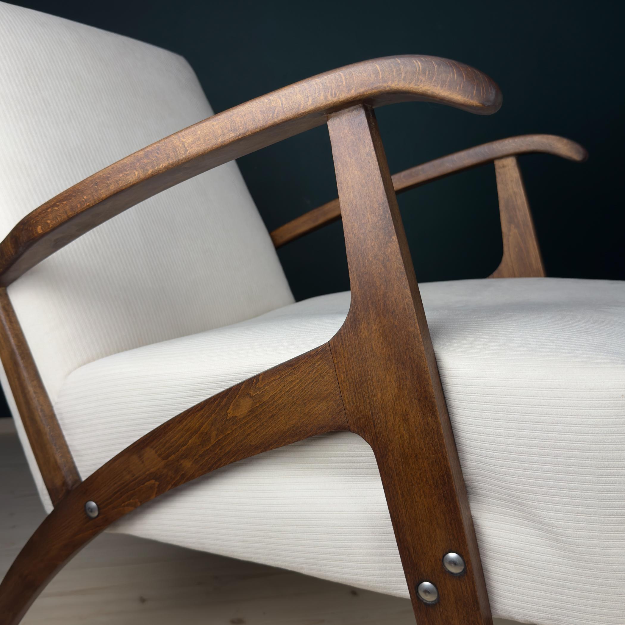 Tessuto Mid-century armchair, Yugoslavia 1970s, Set of 2 in vendita