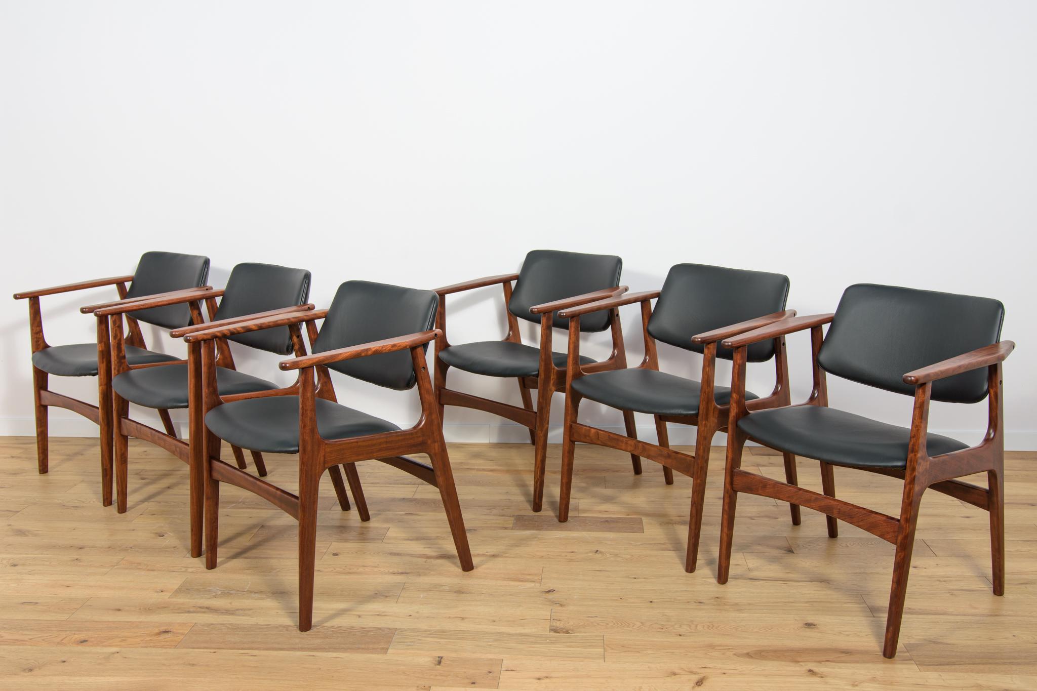 Danish Mid Century Armchairs by Arne Vodder, 1960s, Set of 6 For Sale