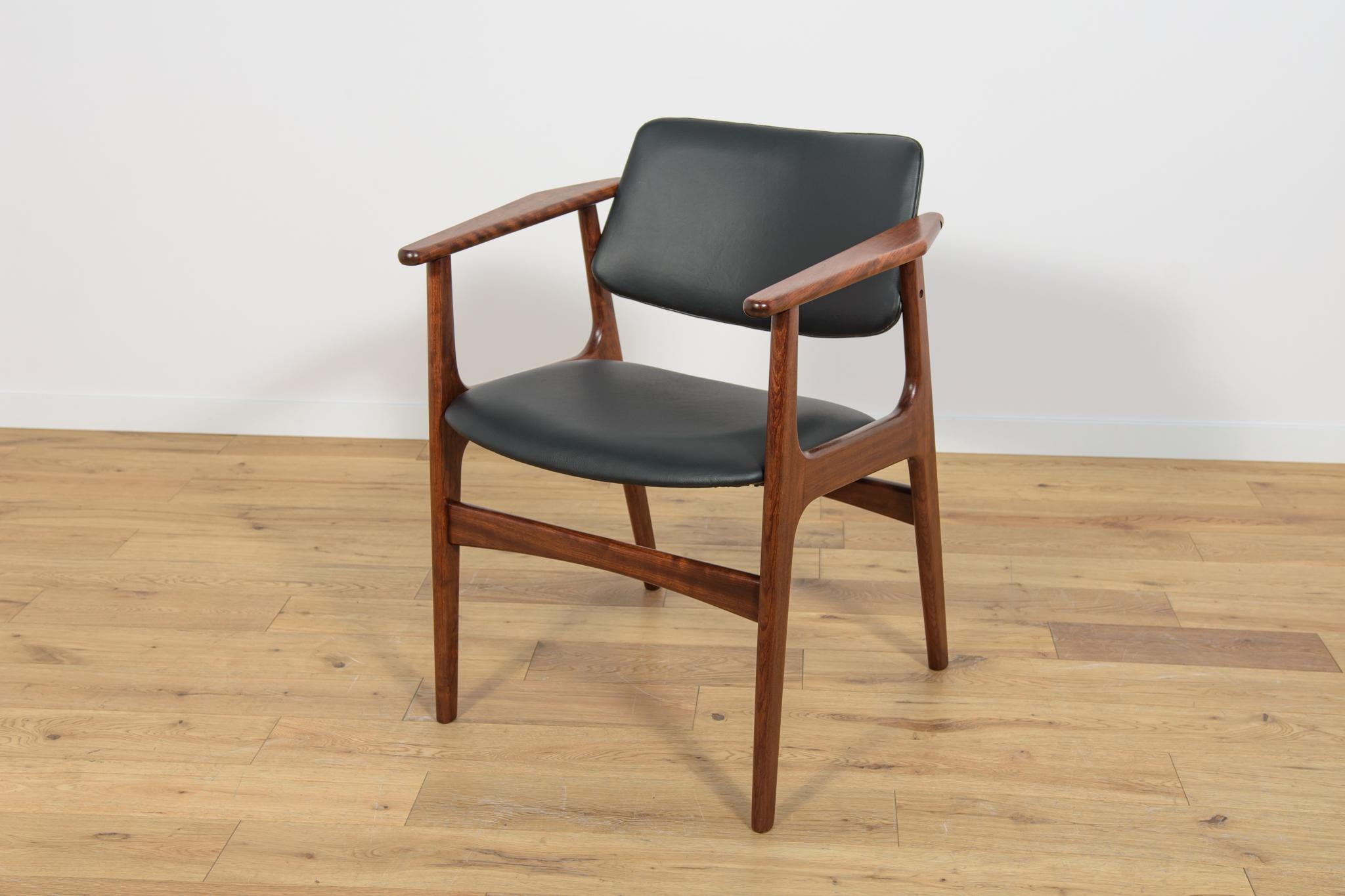 Leather Mid Century Armchairs by Arne Vodder, 1960s, Set of 6 For Sale